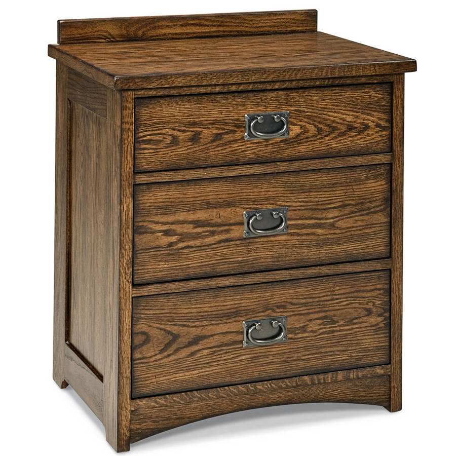Intercon Oak Park Mission 3 Drawer Nightstand