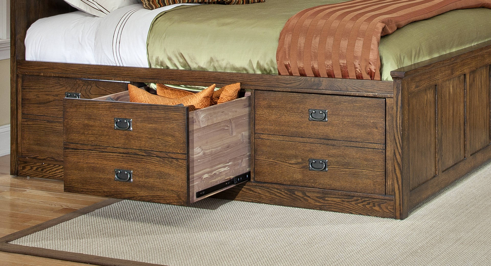 King/Queen 3 Drw Storage Rail
