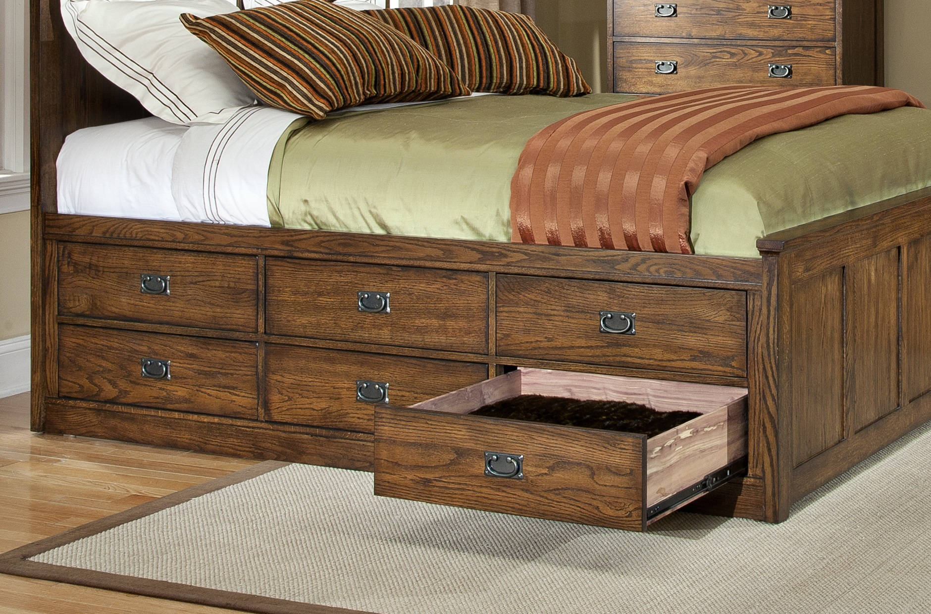 King/Queen 6 Drw Storage Rail