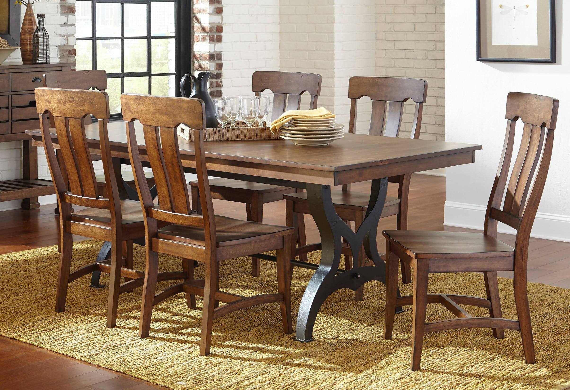Intercon District Copper 7pc Dining Room Set