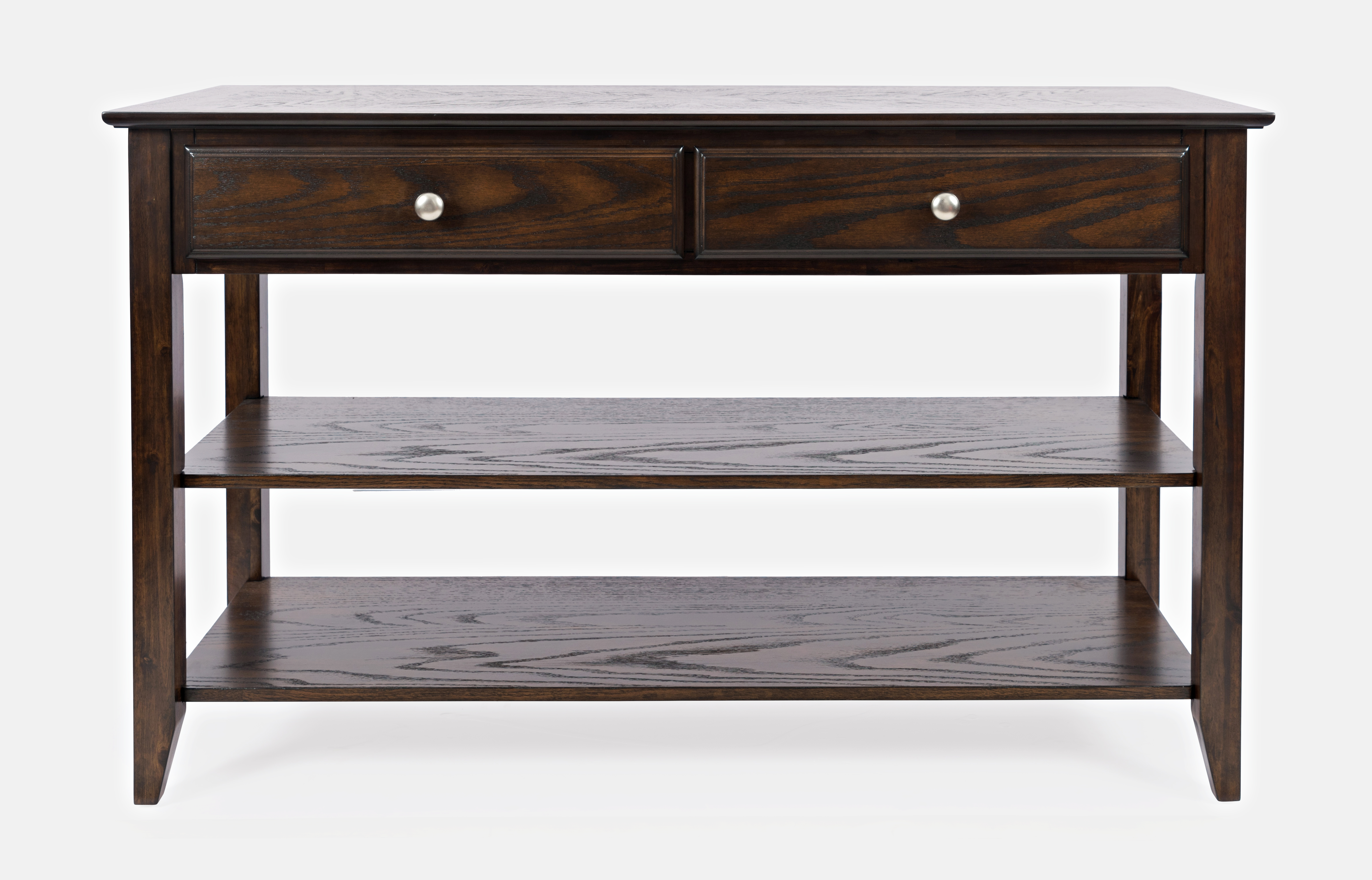 Jofran Furniture Modern Espresso Brown Sofa Console Table