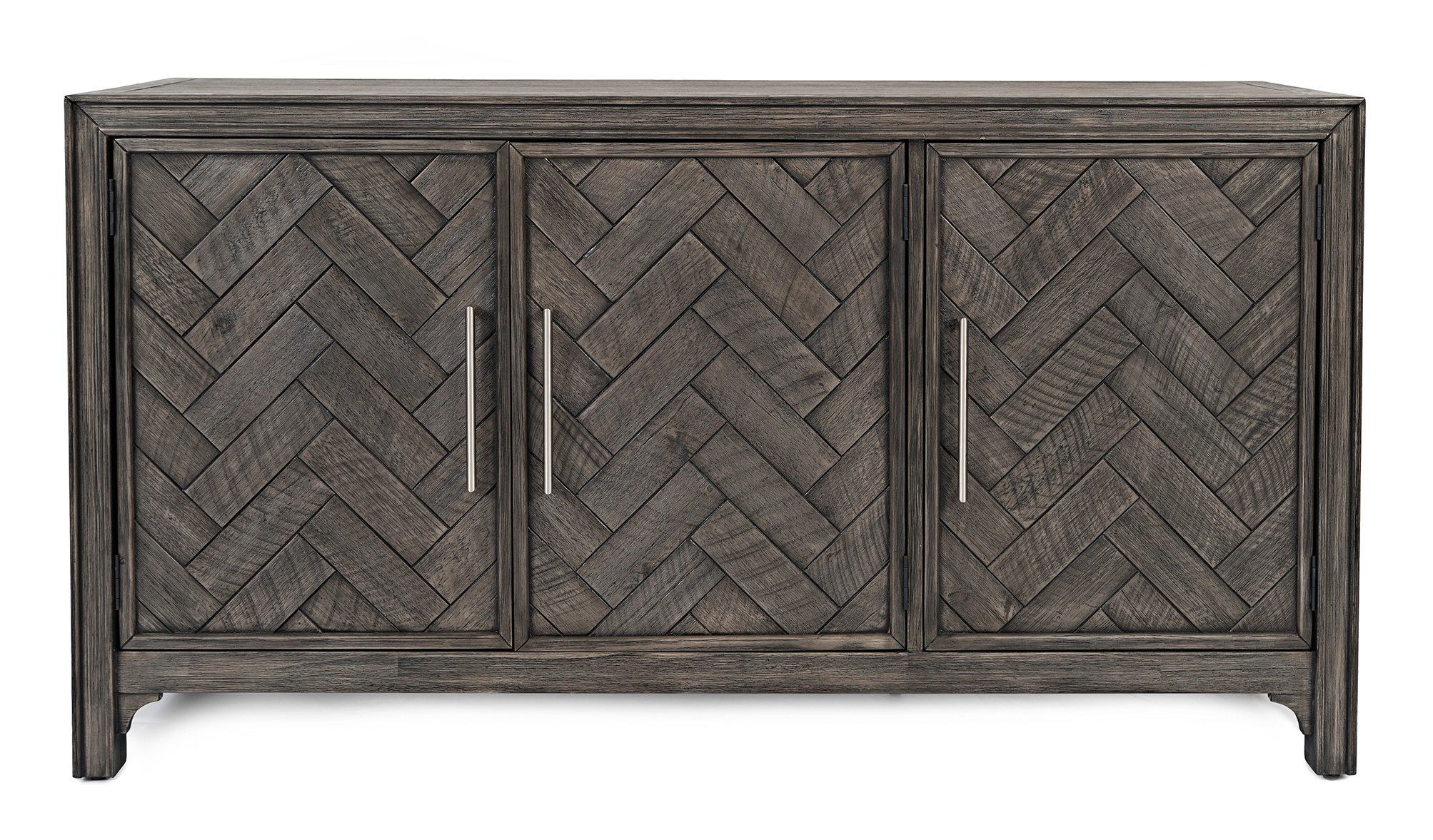 Jofran Furniture Gramercy Platinum 3 Door Accent Cabinet