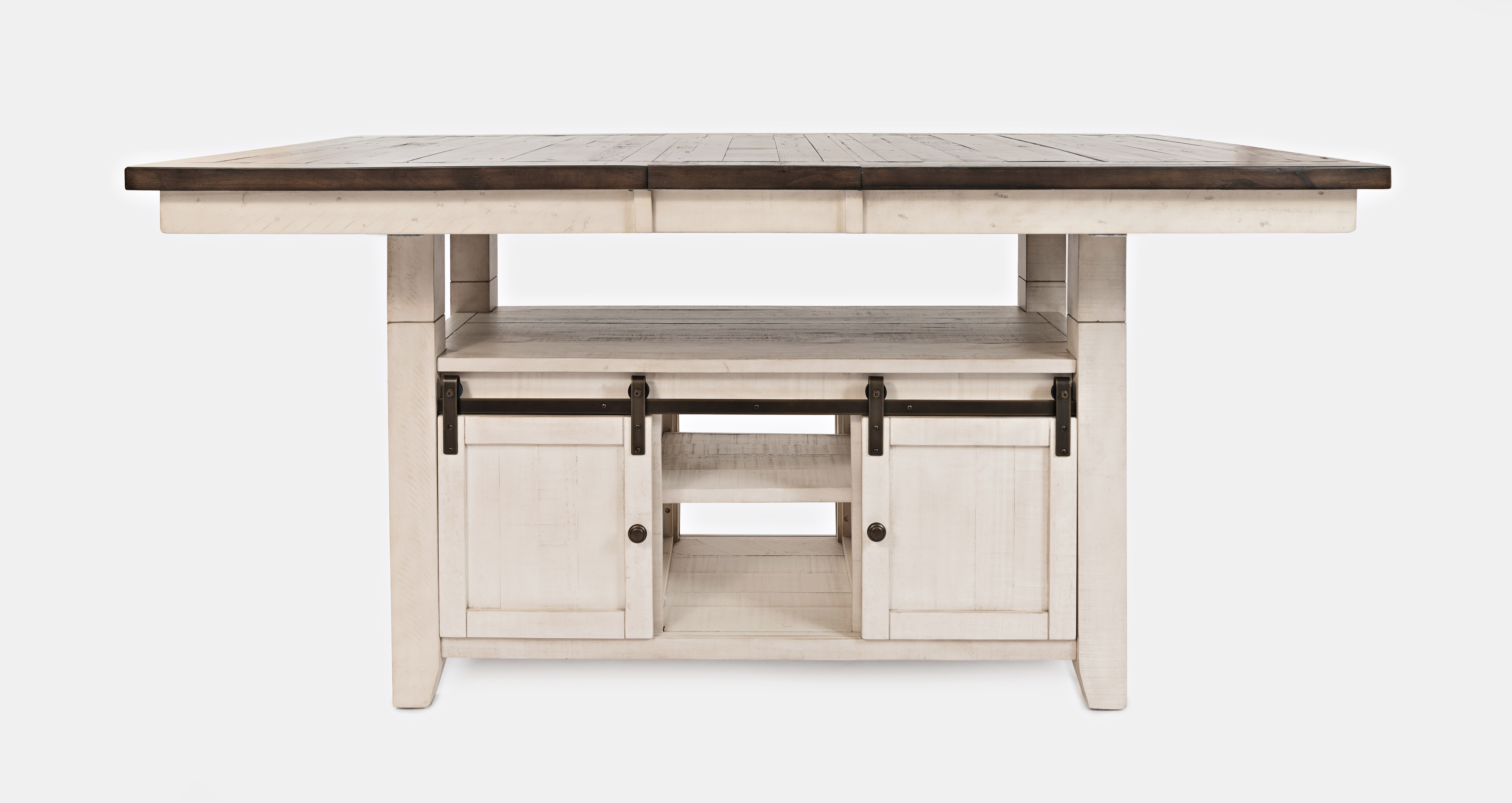 Jofran Furniture Madison County Vintage White High and Low Dining Table