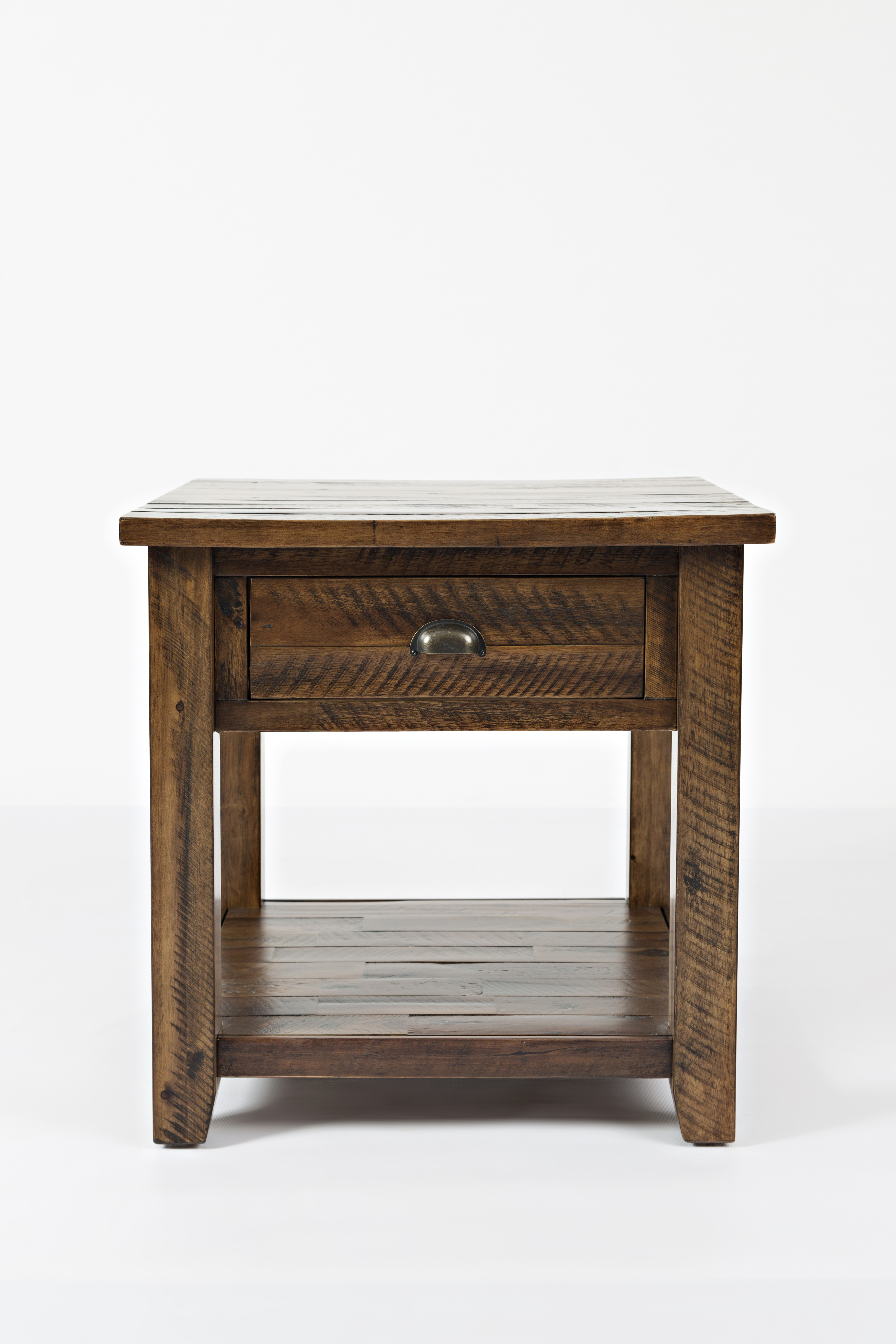 Artisan's Craft Rustic Farmhouse Distressed Solid Wood End Table