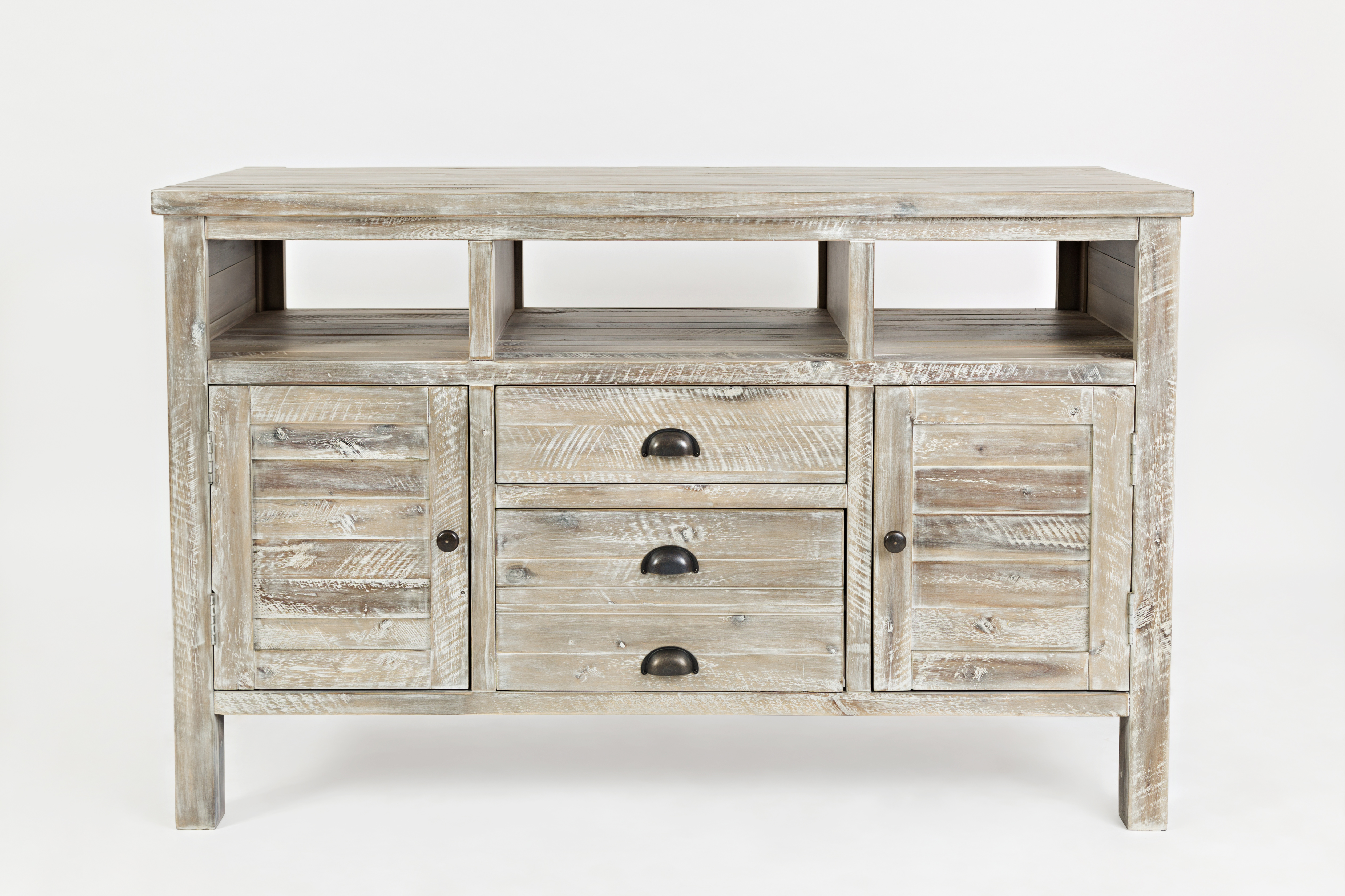 Jofran Furniture Artisans Craft Washed Grey 50 Inch Media Console