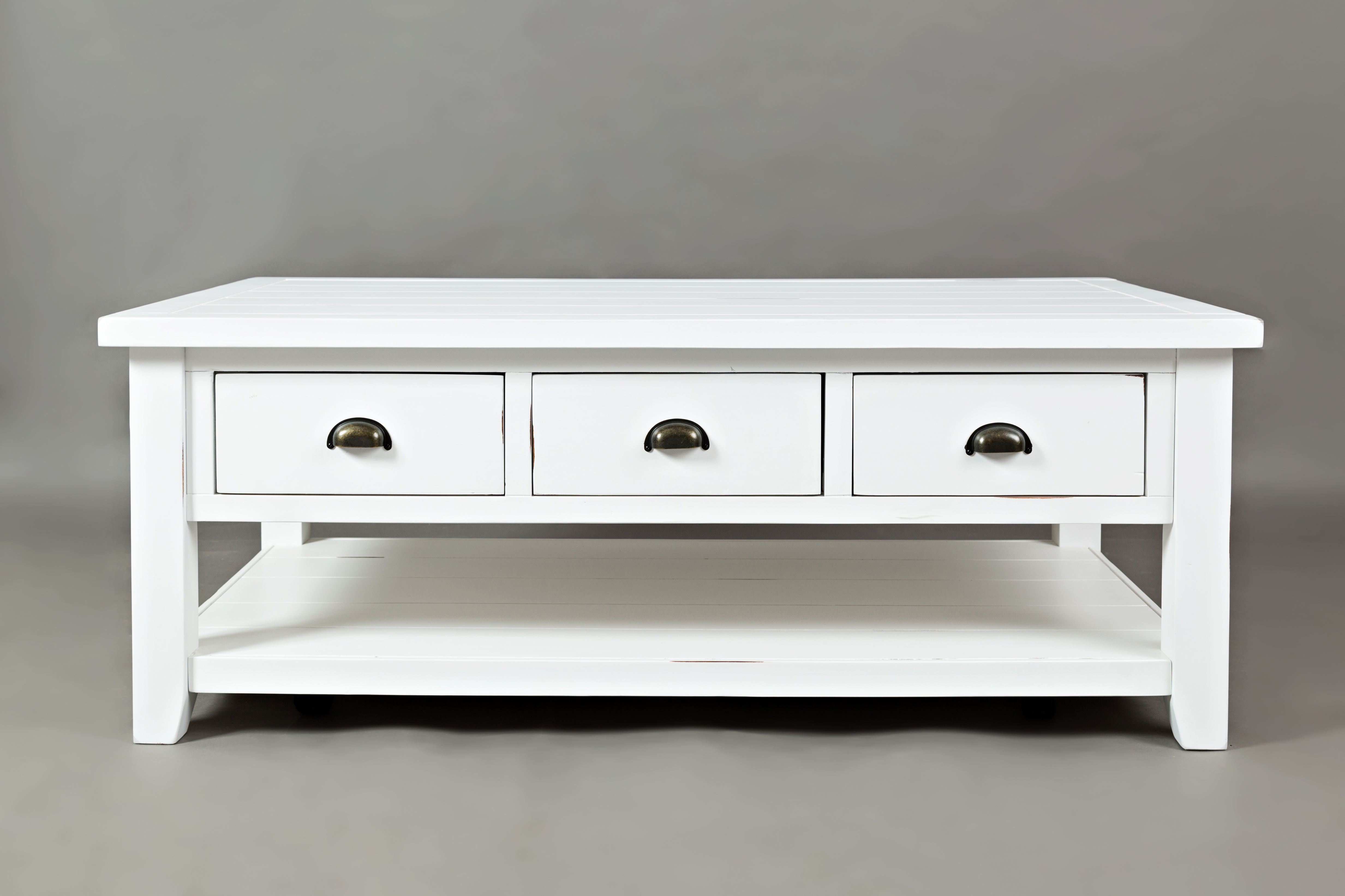 Jofran Furniture Artisans Craft Weathered White Cocktail Table