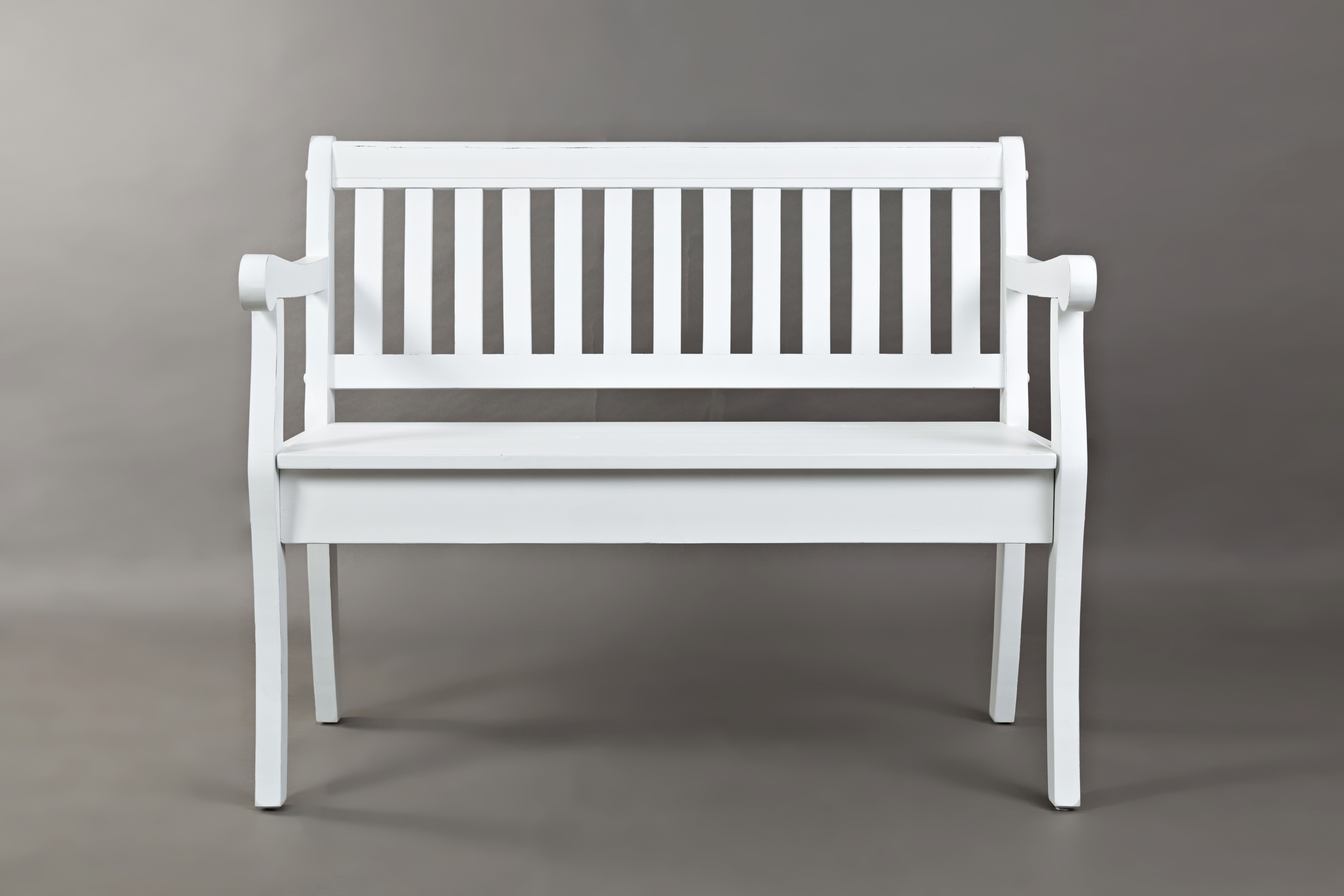 Jofran Furniture Artisans Craft Weathered White Storage Bench