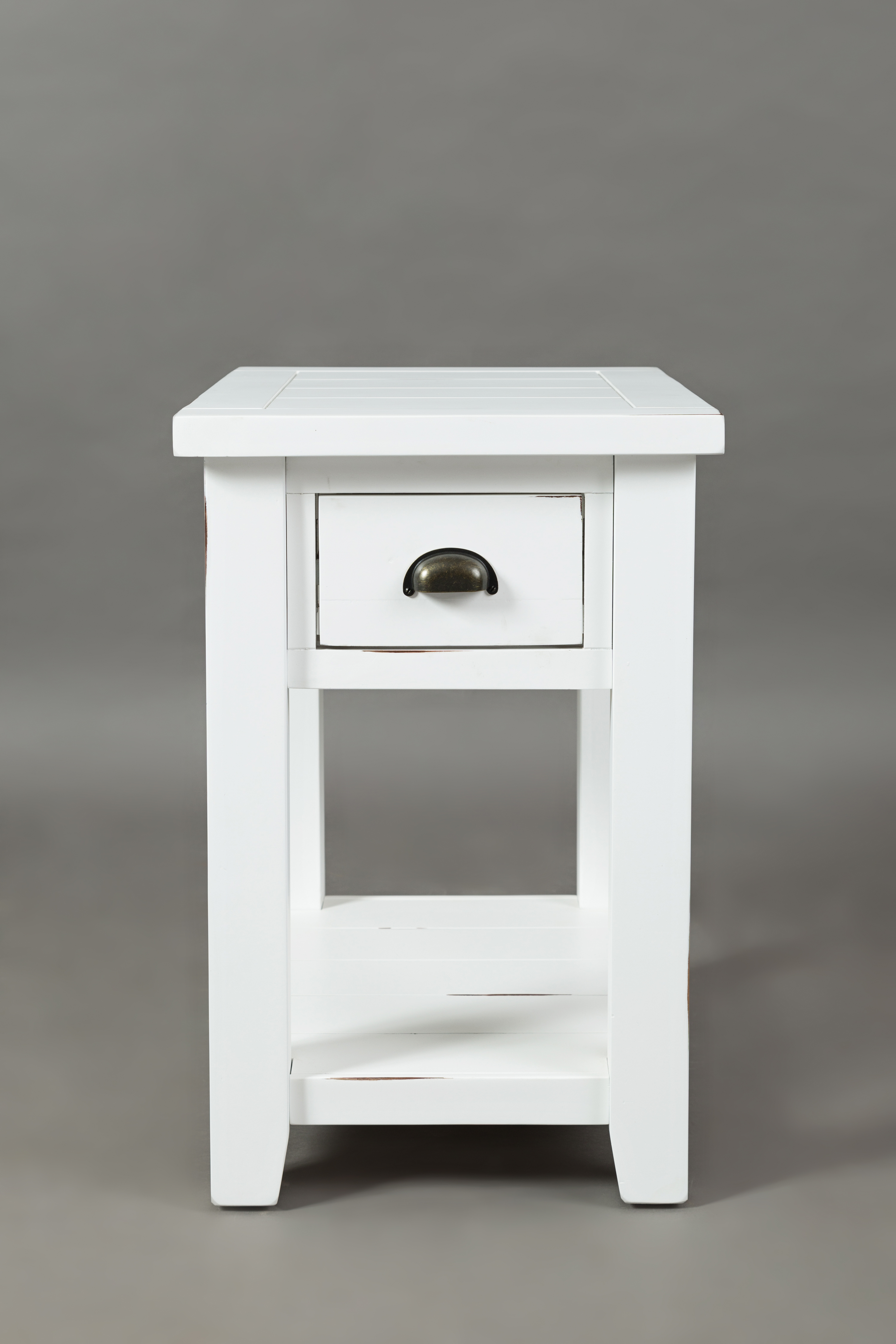 Jofran Furniture Artisans Craft Weathered White Chairside Table
