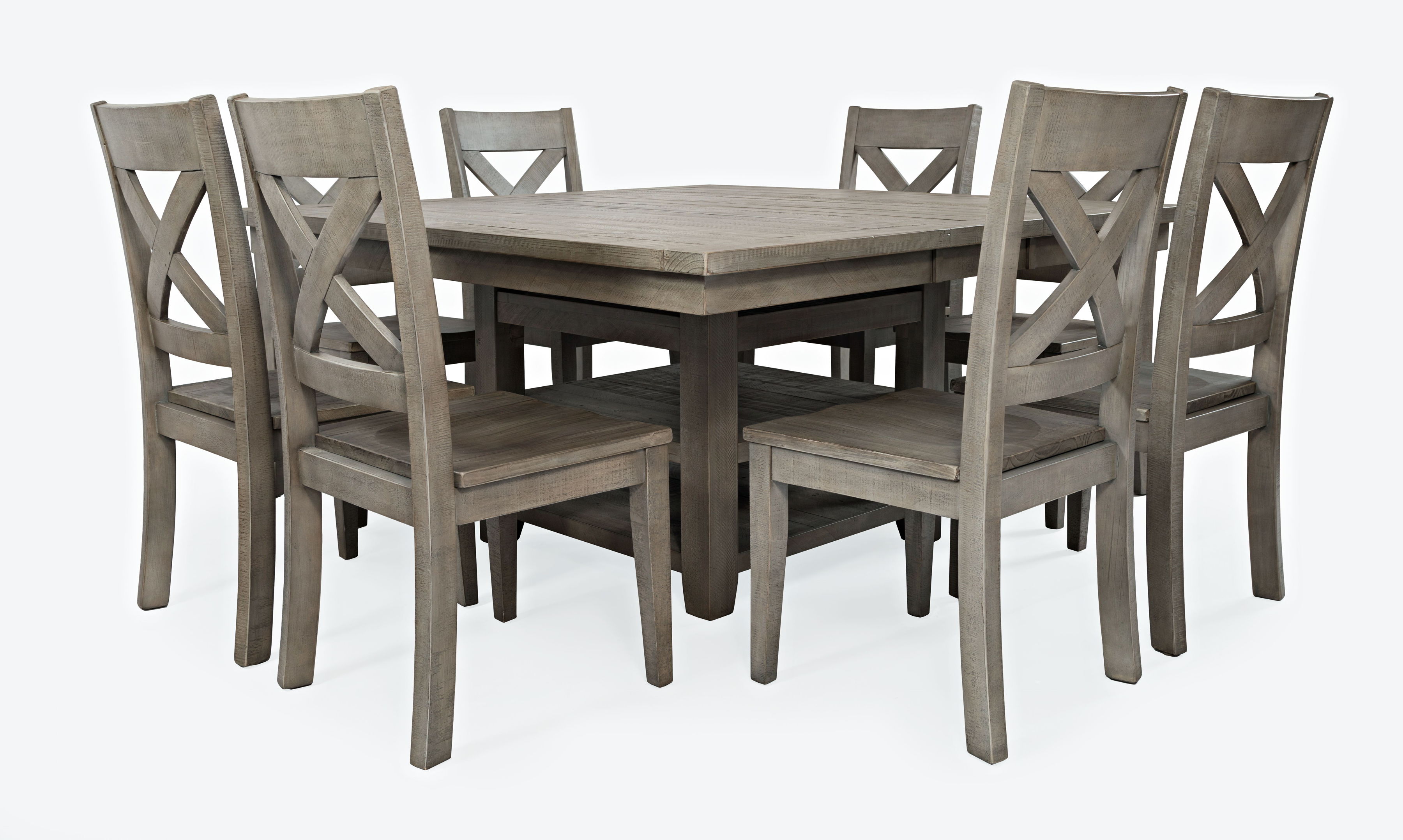 Jofran Furniture Outer Banks Driftwood Gray 9pc Dining Set With Square Tabl...