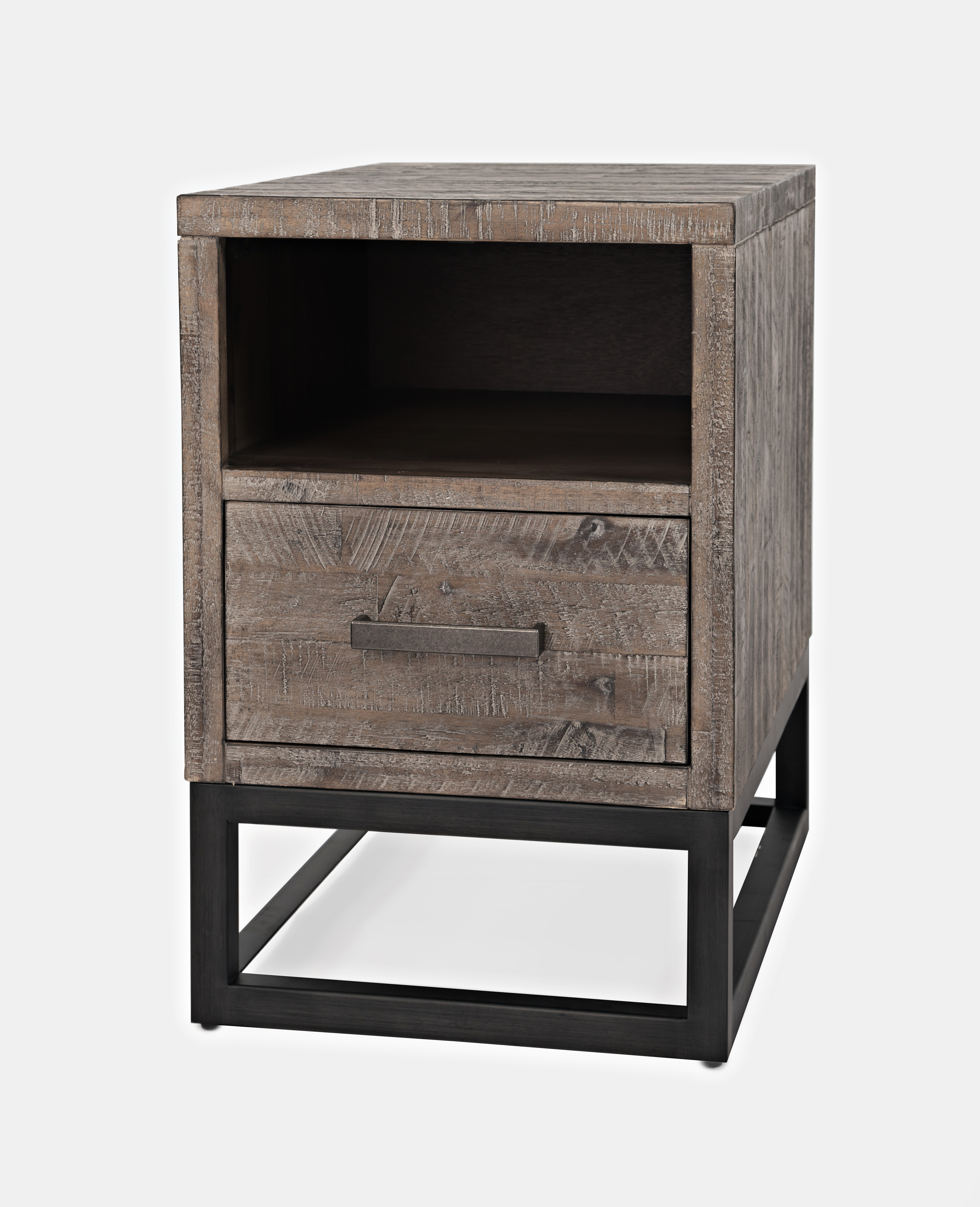 Jofran Furniture East Hampton Distressed Grey Chairside Table