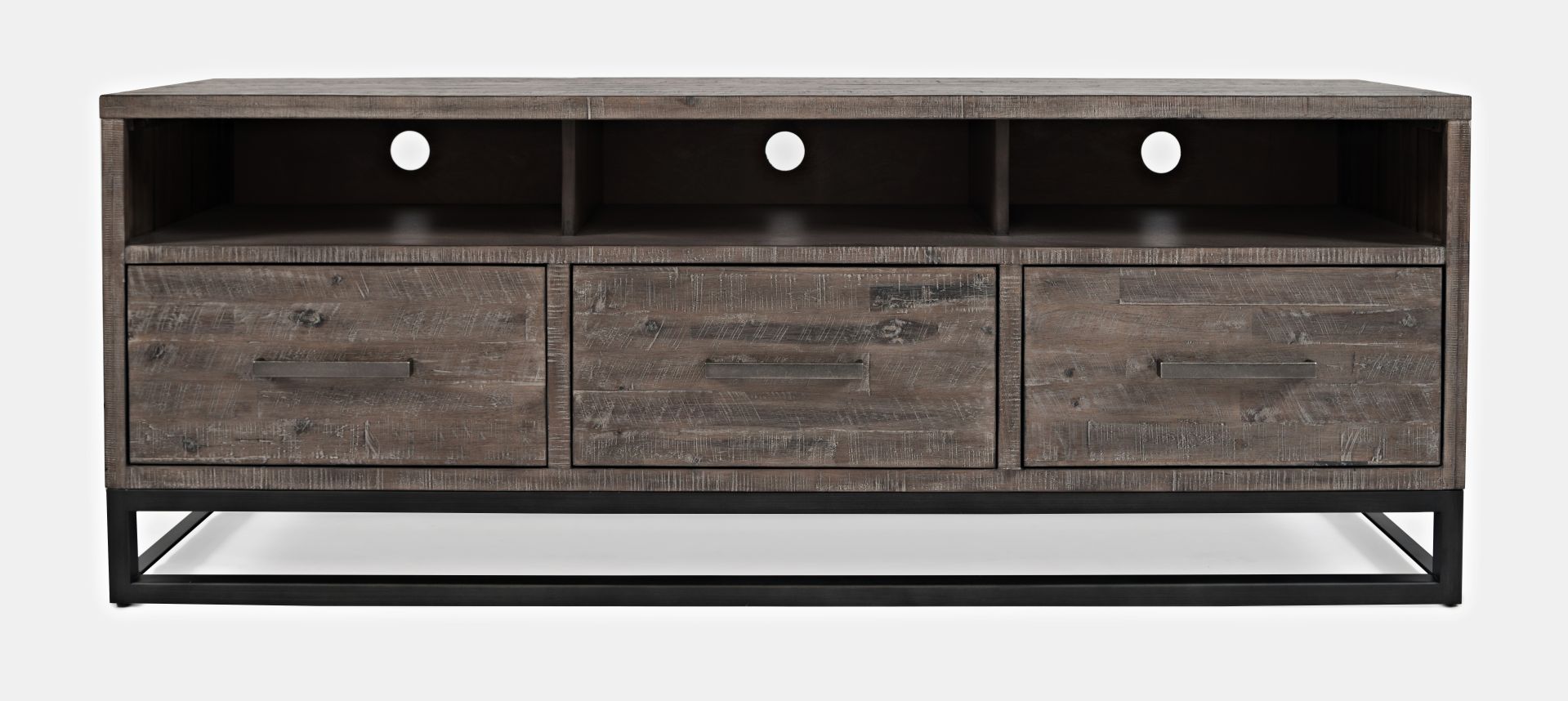 Jofran Furniture East Hampton Distressed Grey Media Unit