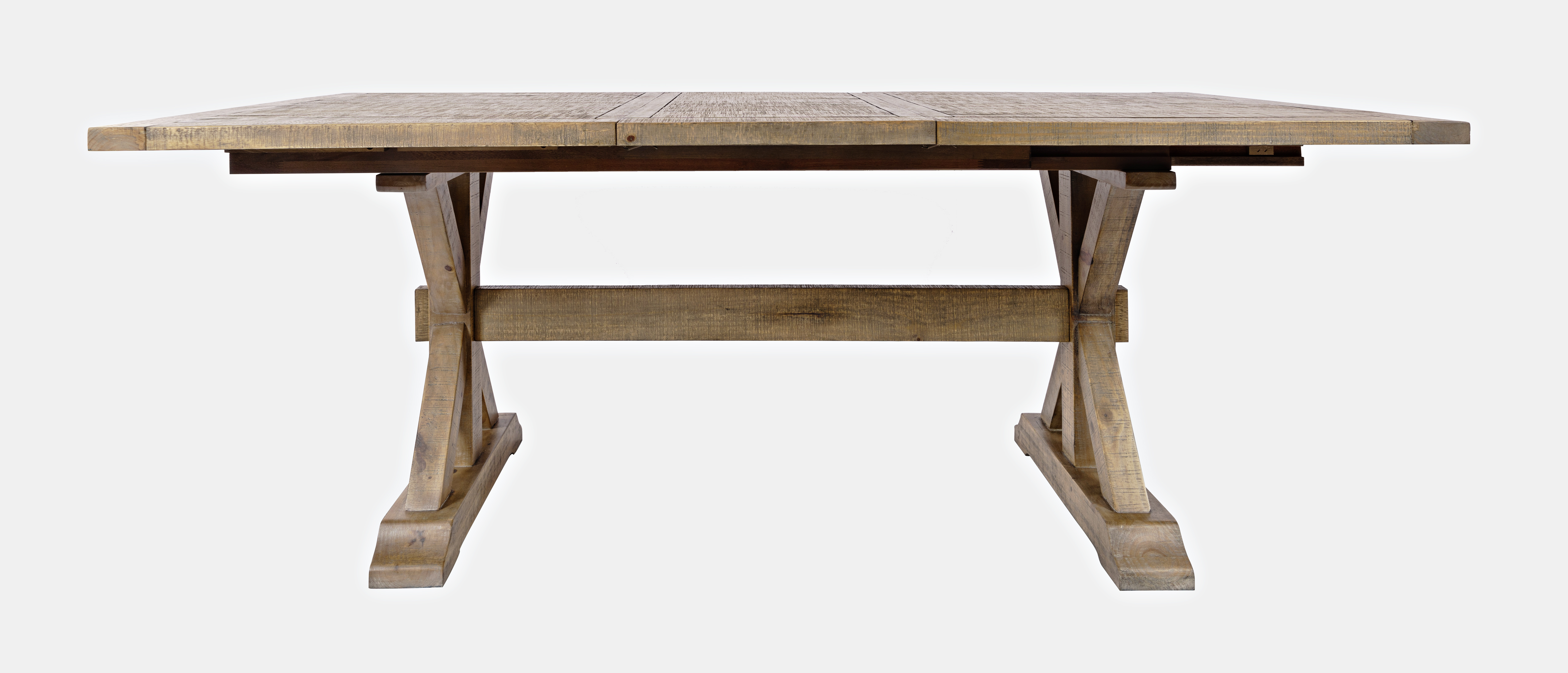 Jofran Furniture Carlyle Crossing Distressed Medium Brown Extension Dining ...