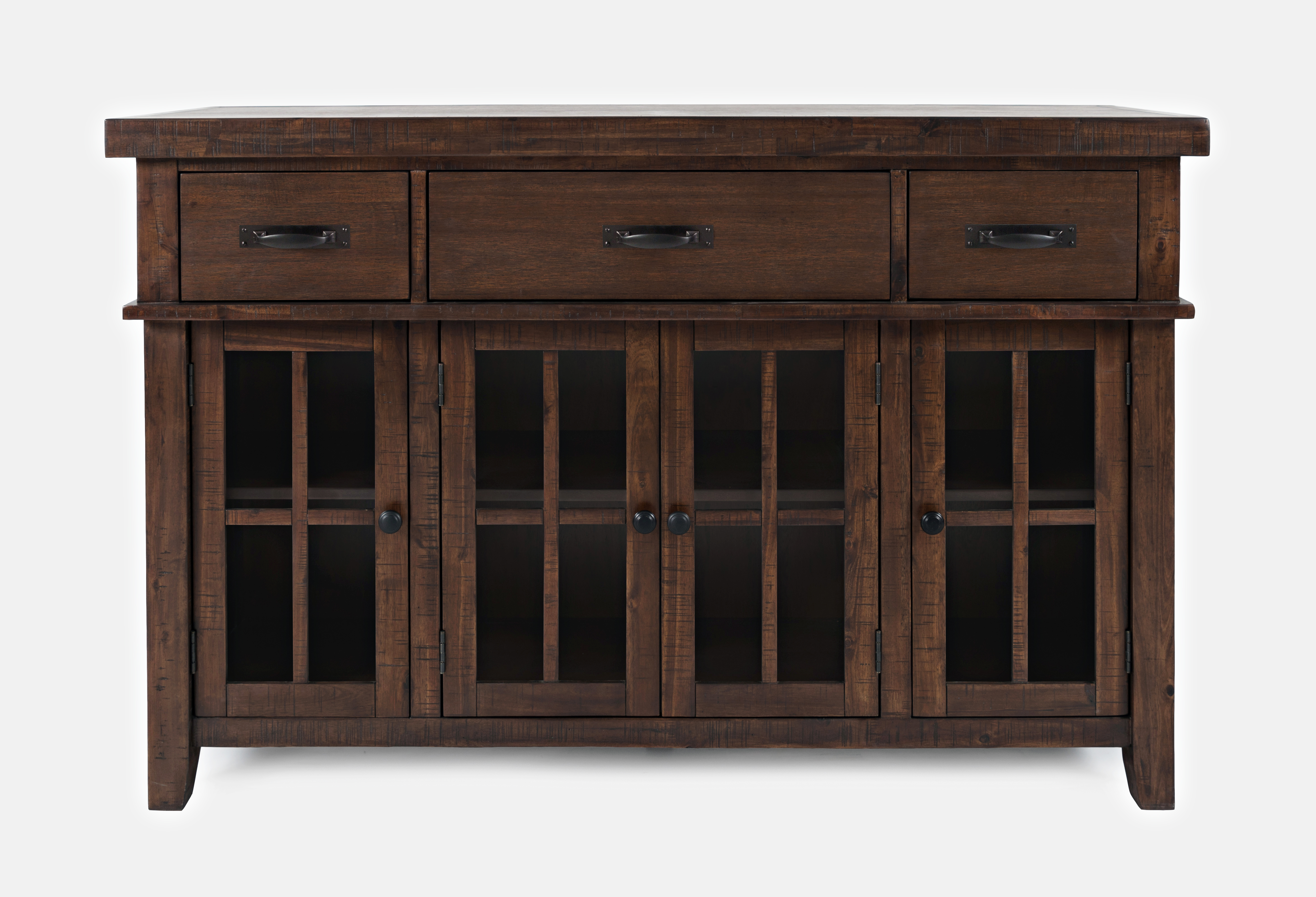 Jofran Furniture Mission Viejo Rustic Natural Brown 3 Drawer Server