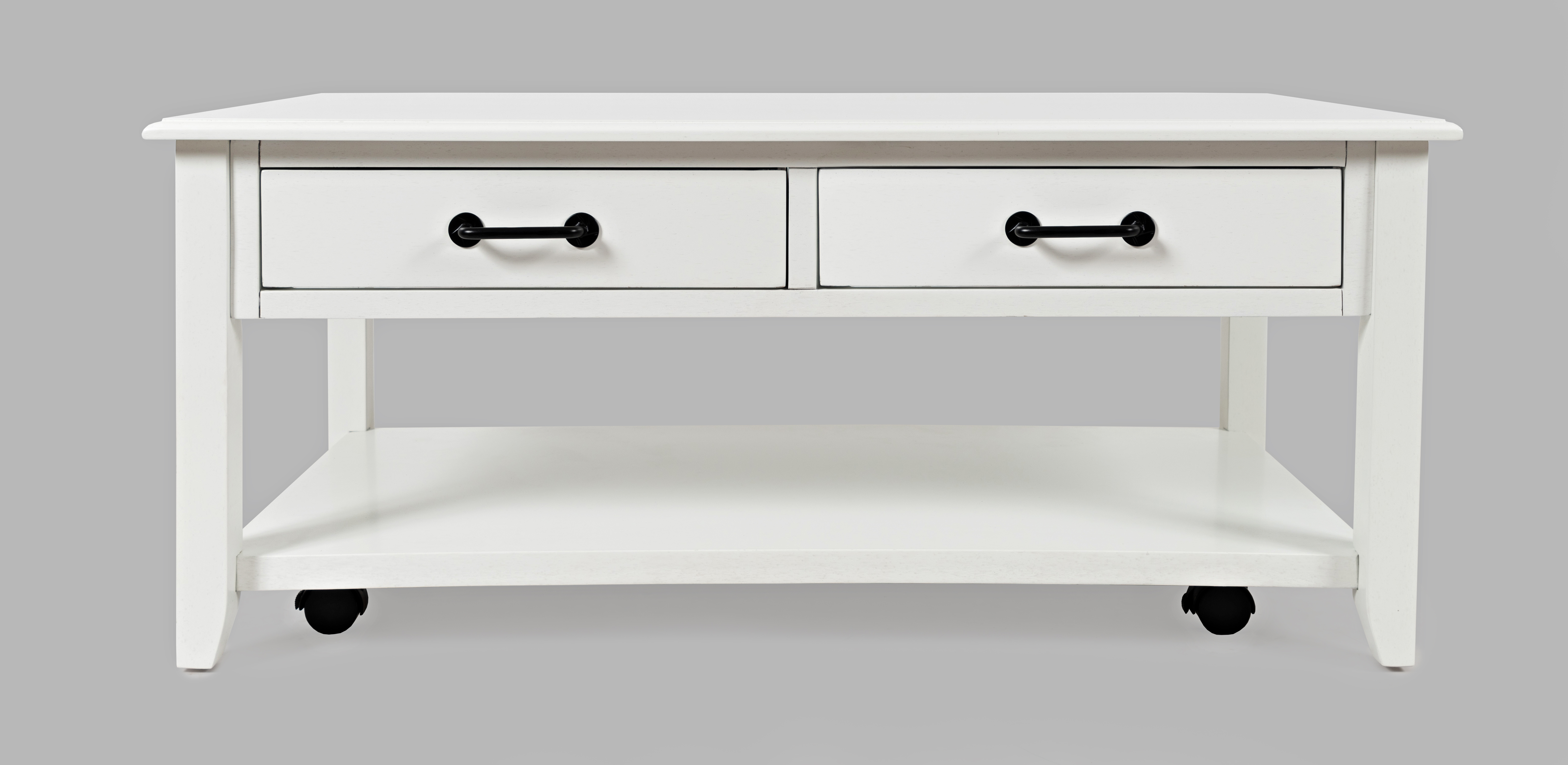 Jofran Furniture North Fork Country Off White Coffee Table With Casters