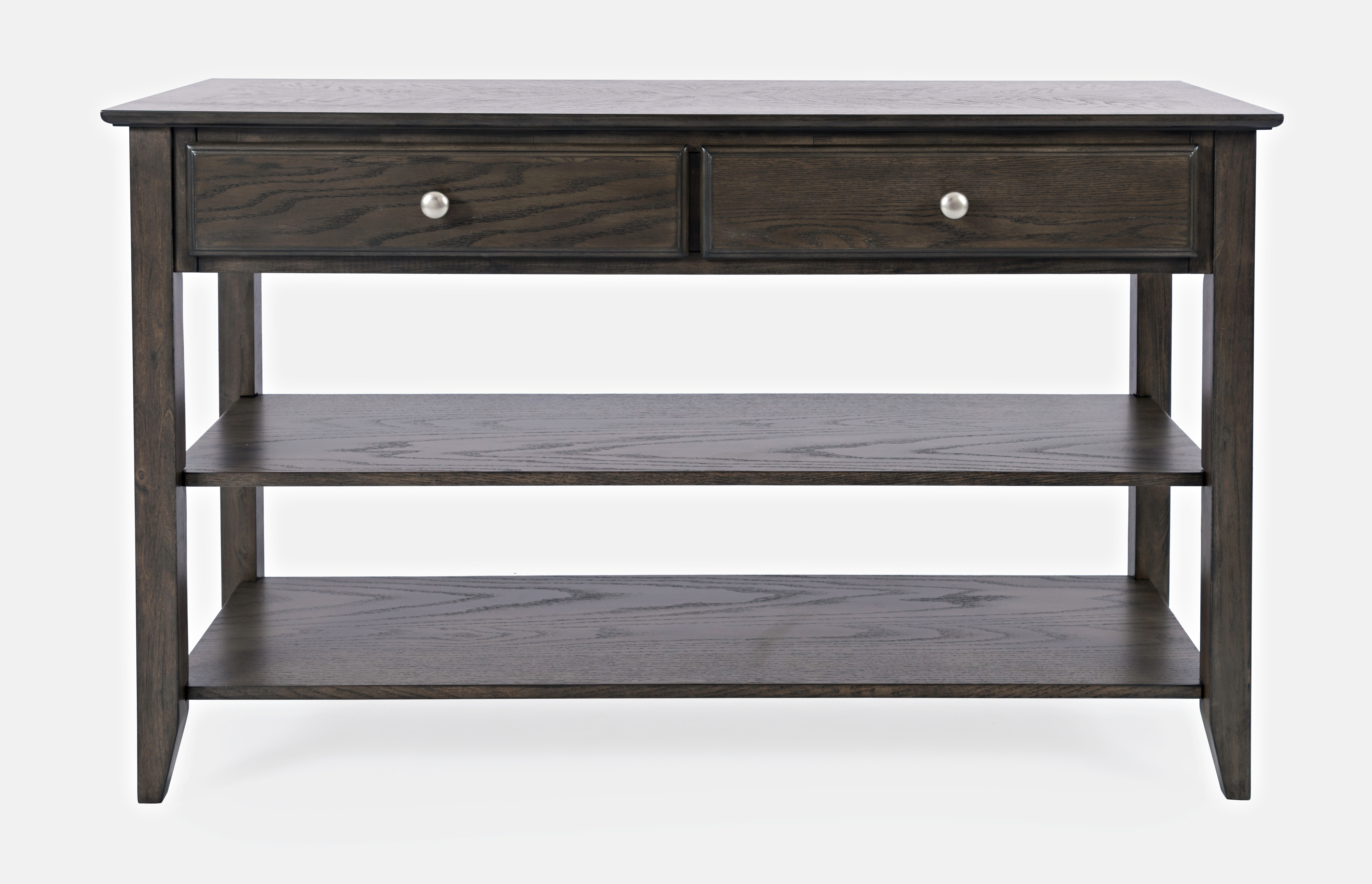 Jofran Furniture Modern Espresso Grey Brown Sofa Console Table