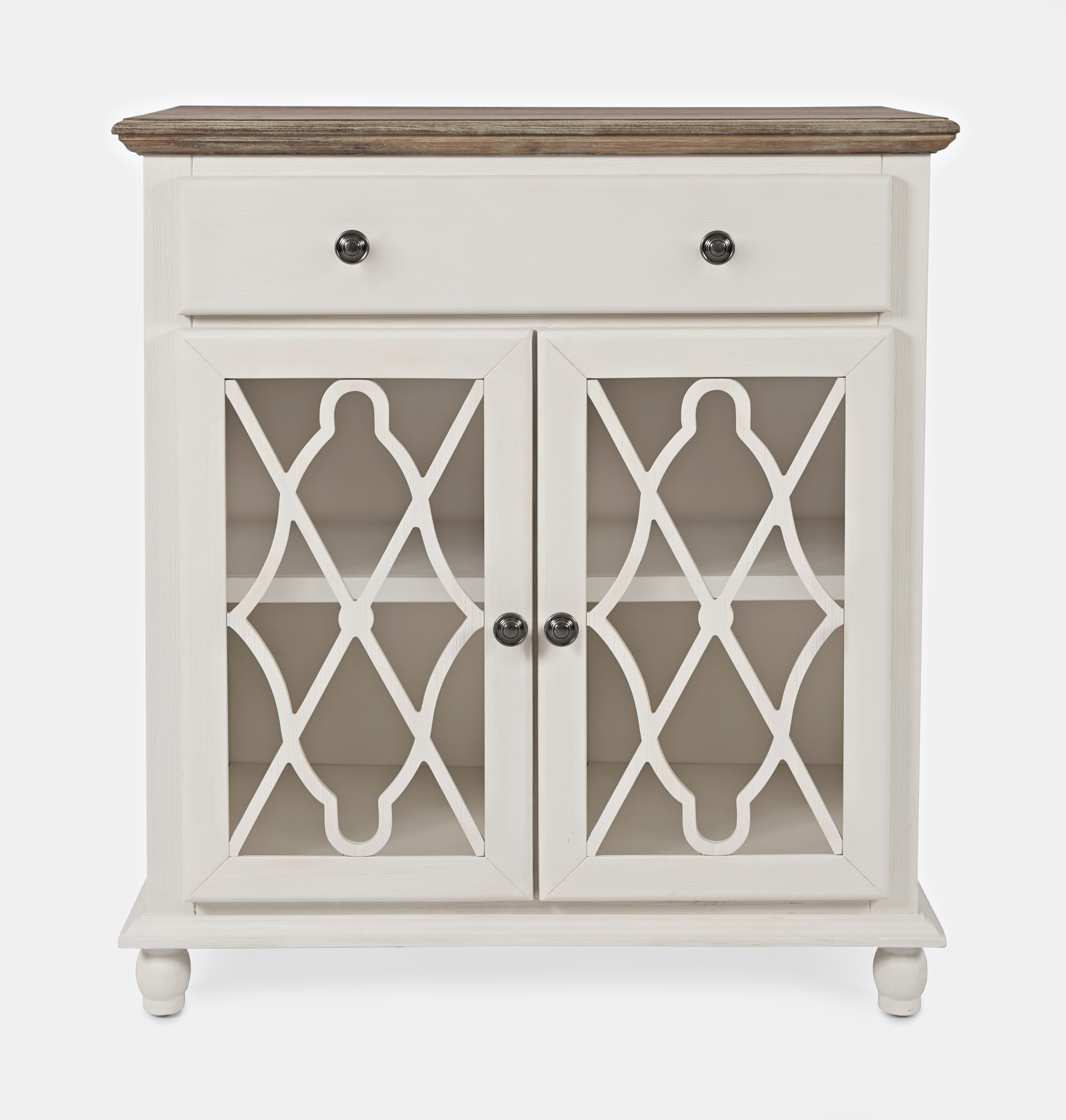 Jofran Furniture Aurora Hills Brushed White 2 Door Accent Chest
