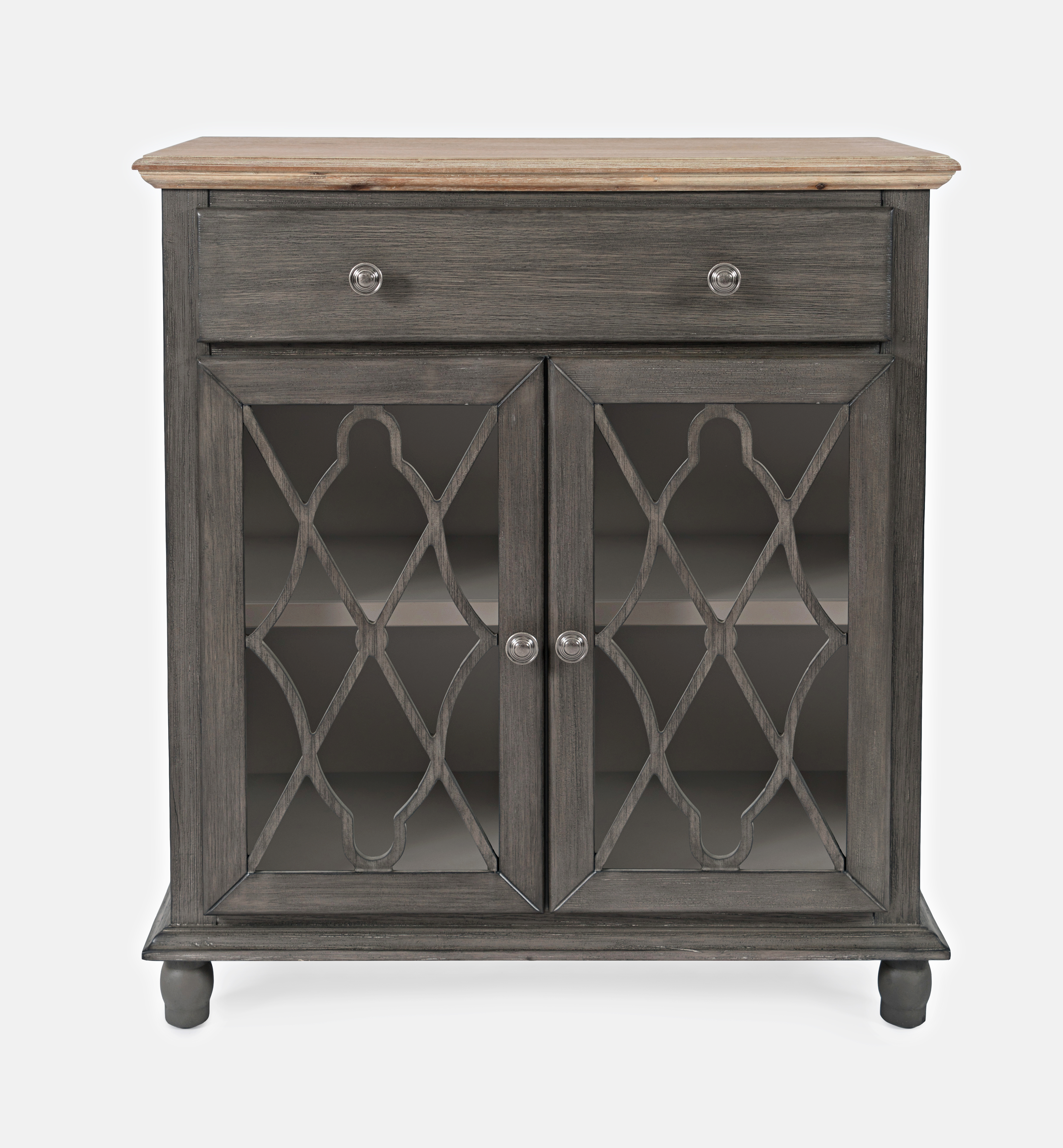 Jofran Furniture Aurora Hills Brushed Grey 2 Door Accent Chest