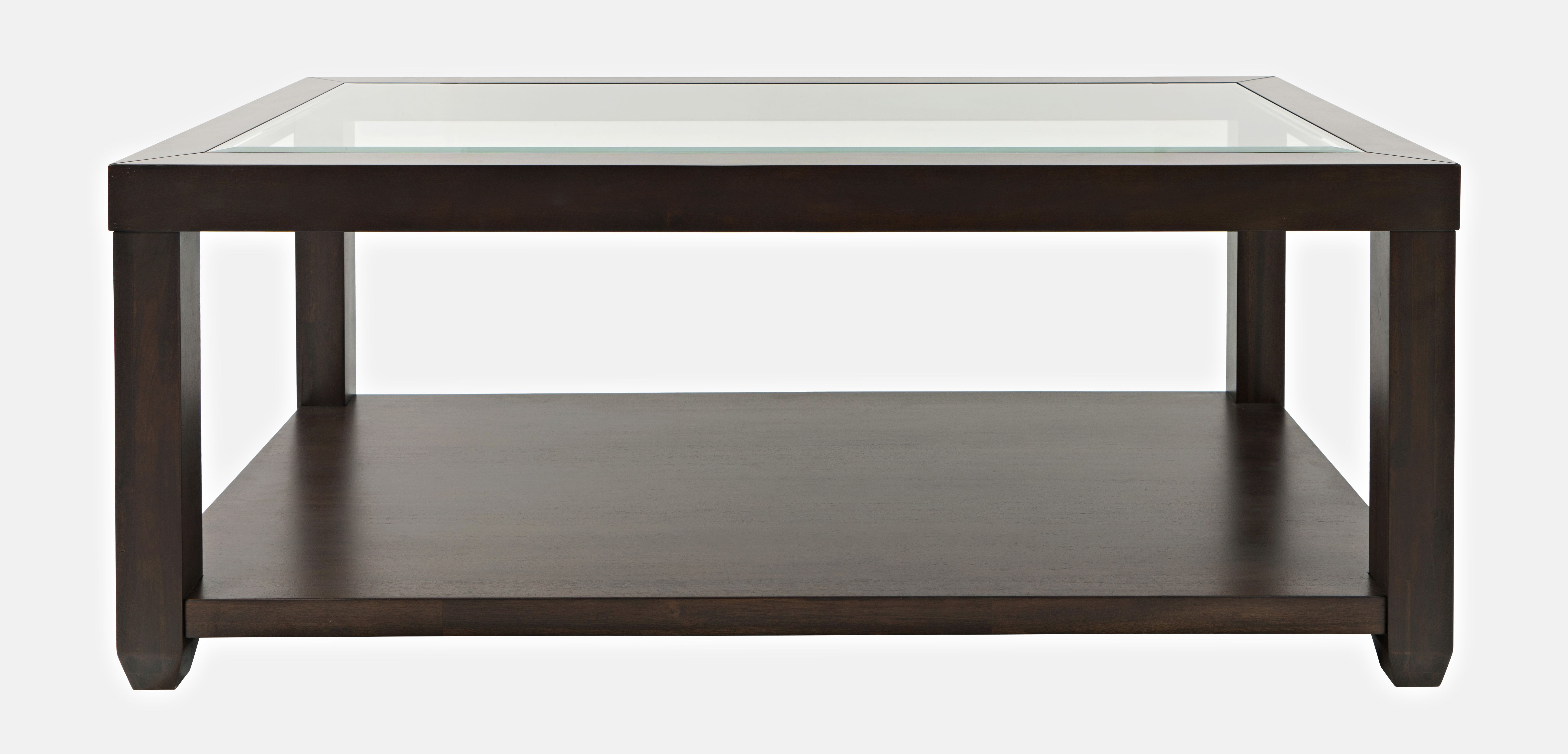Urban Icon Contemporary Rectangular Glass Inlay Coffee Table