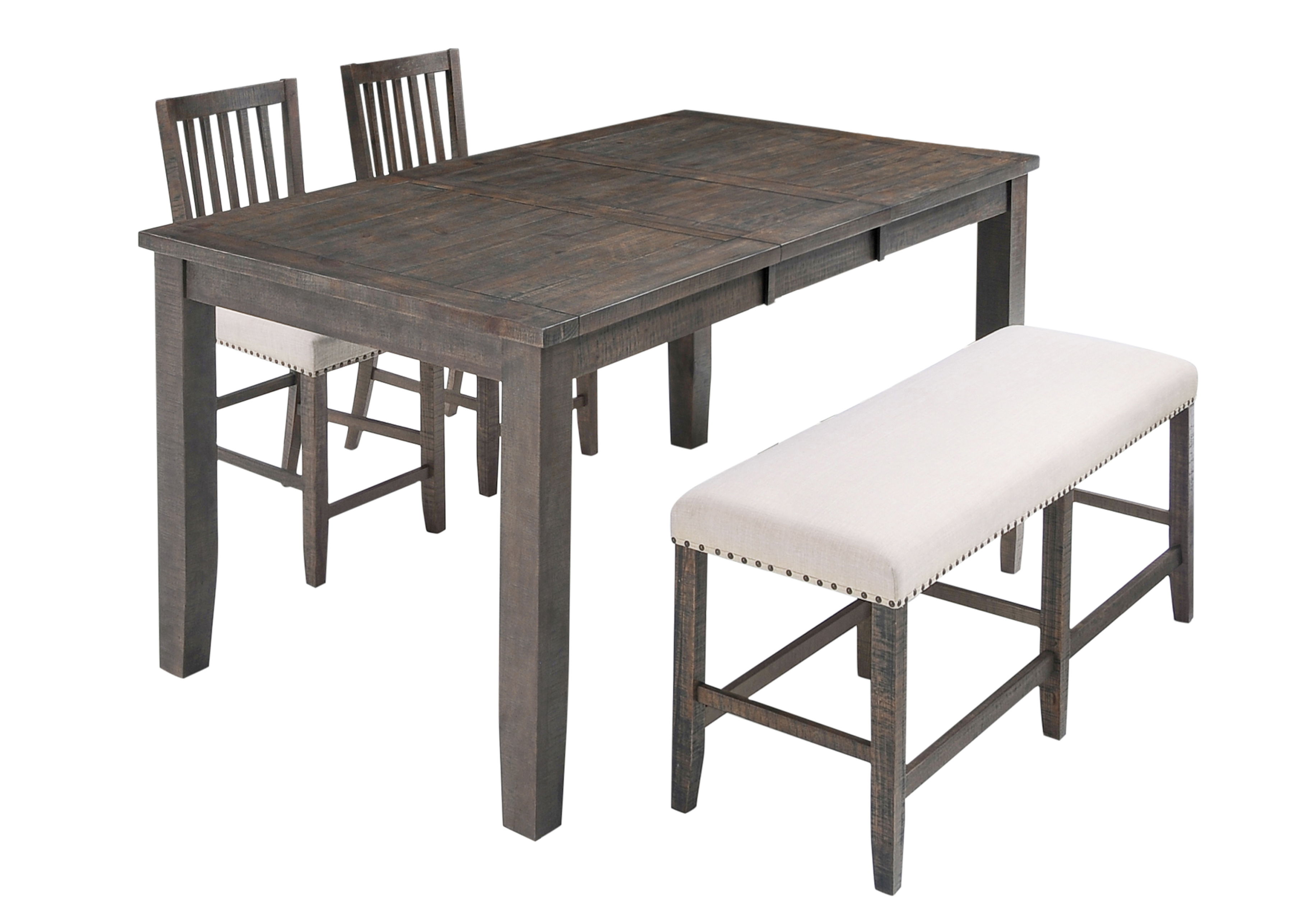 Jofran Furniture Willow Creek Distressed Brown 4pc Counter Height Set