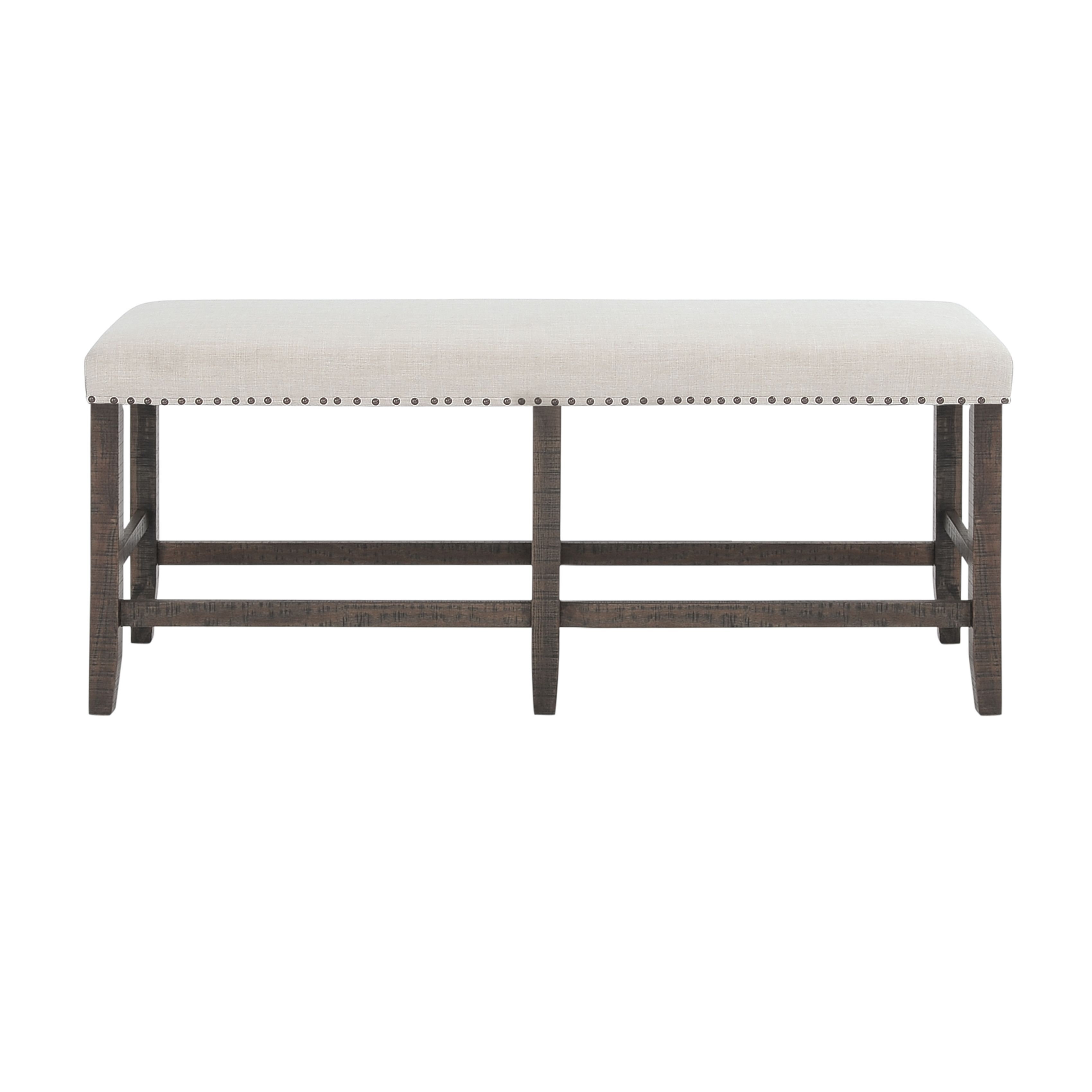 Jofran Furniture Willow Creek Distressed Brown Counter Height Bench