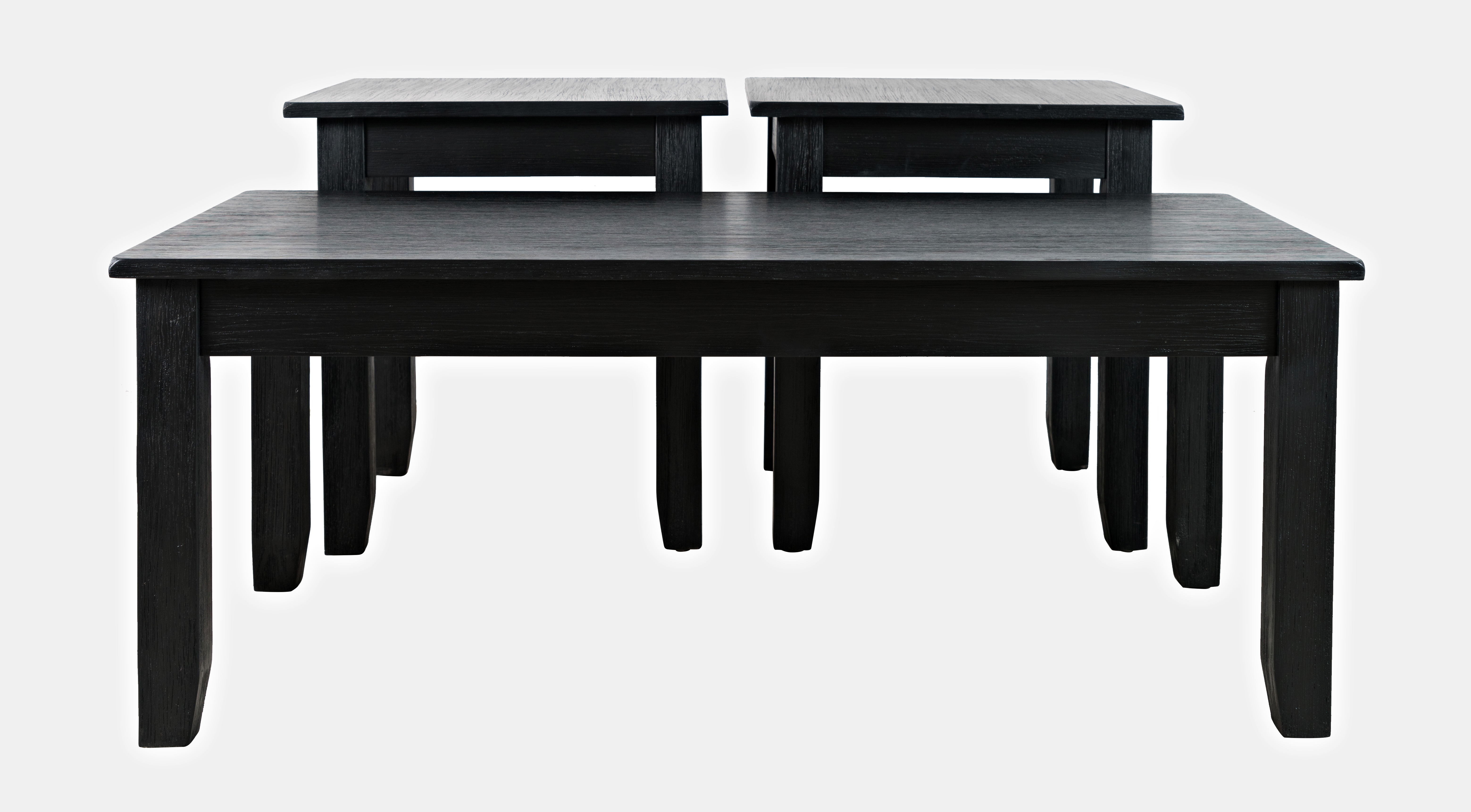 Jofran Furniture Eros Brushed Black 3pc Coffee Table Set