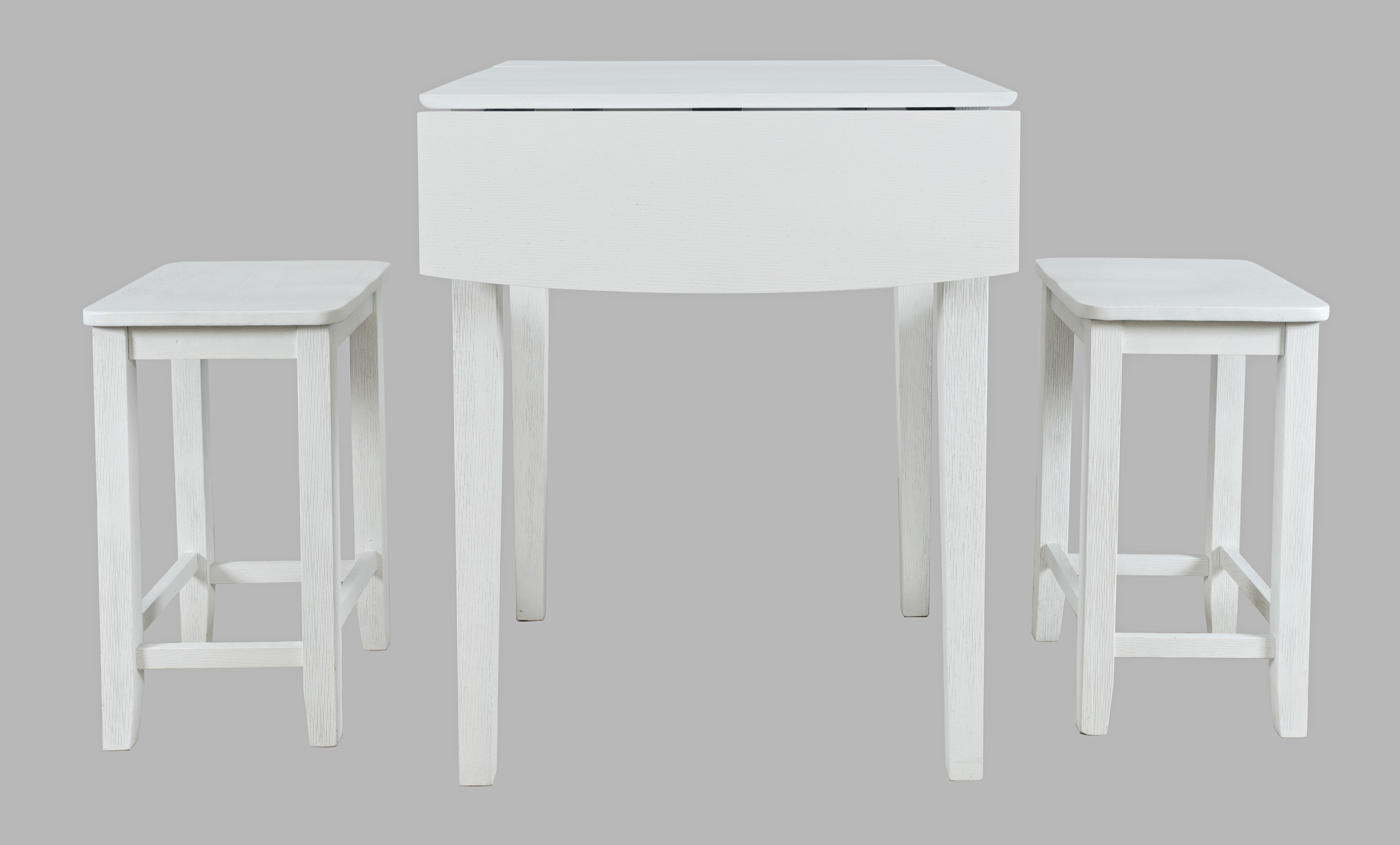 Jofran Furniture Eastern Tides Brushed White 3pc Counter Height Set