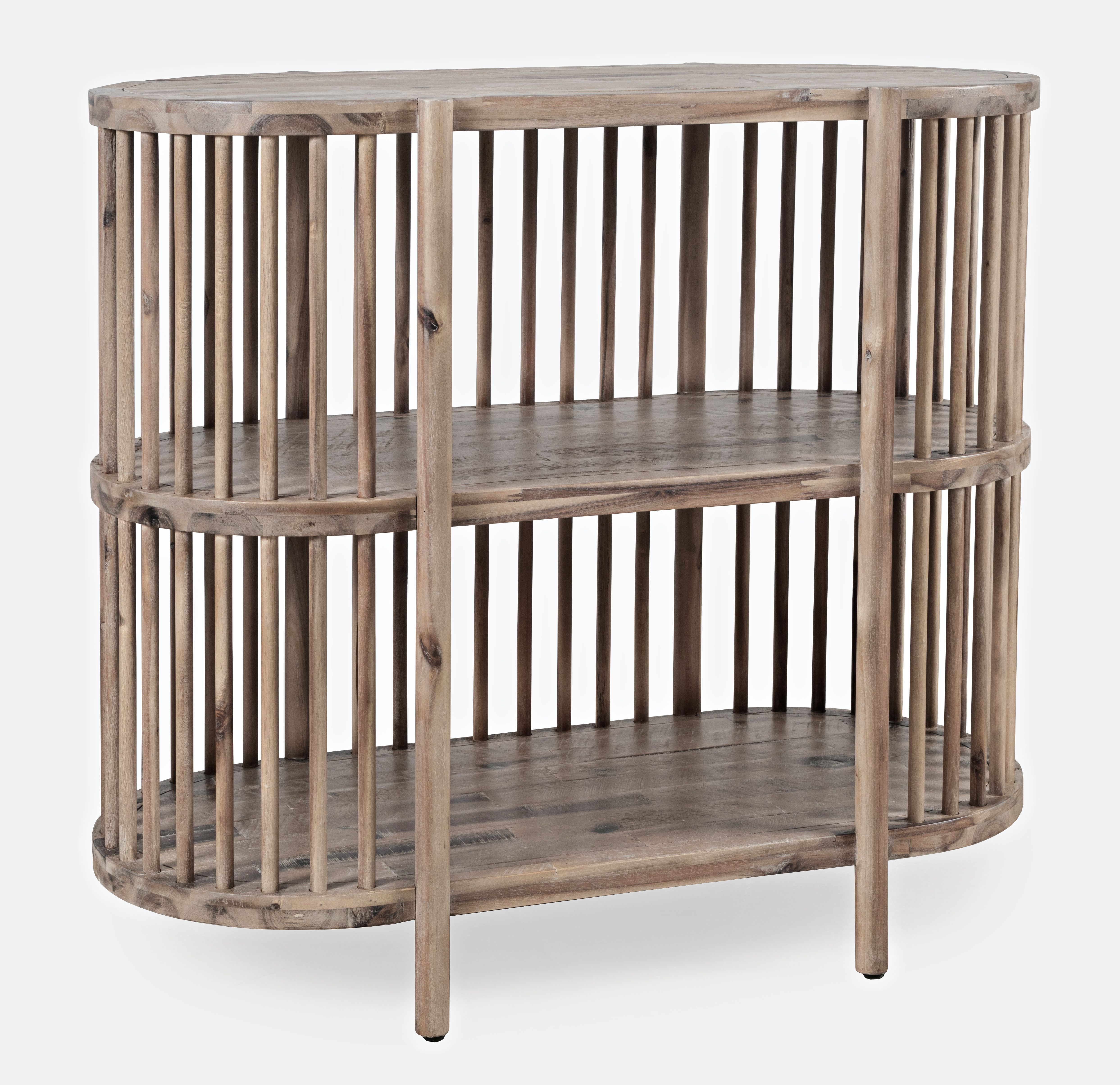 Jofran Furniture Rhapsody Grey Wash Open Storage Bookcase