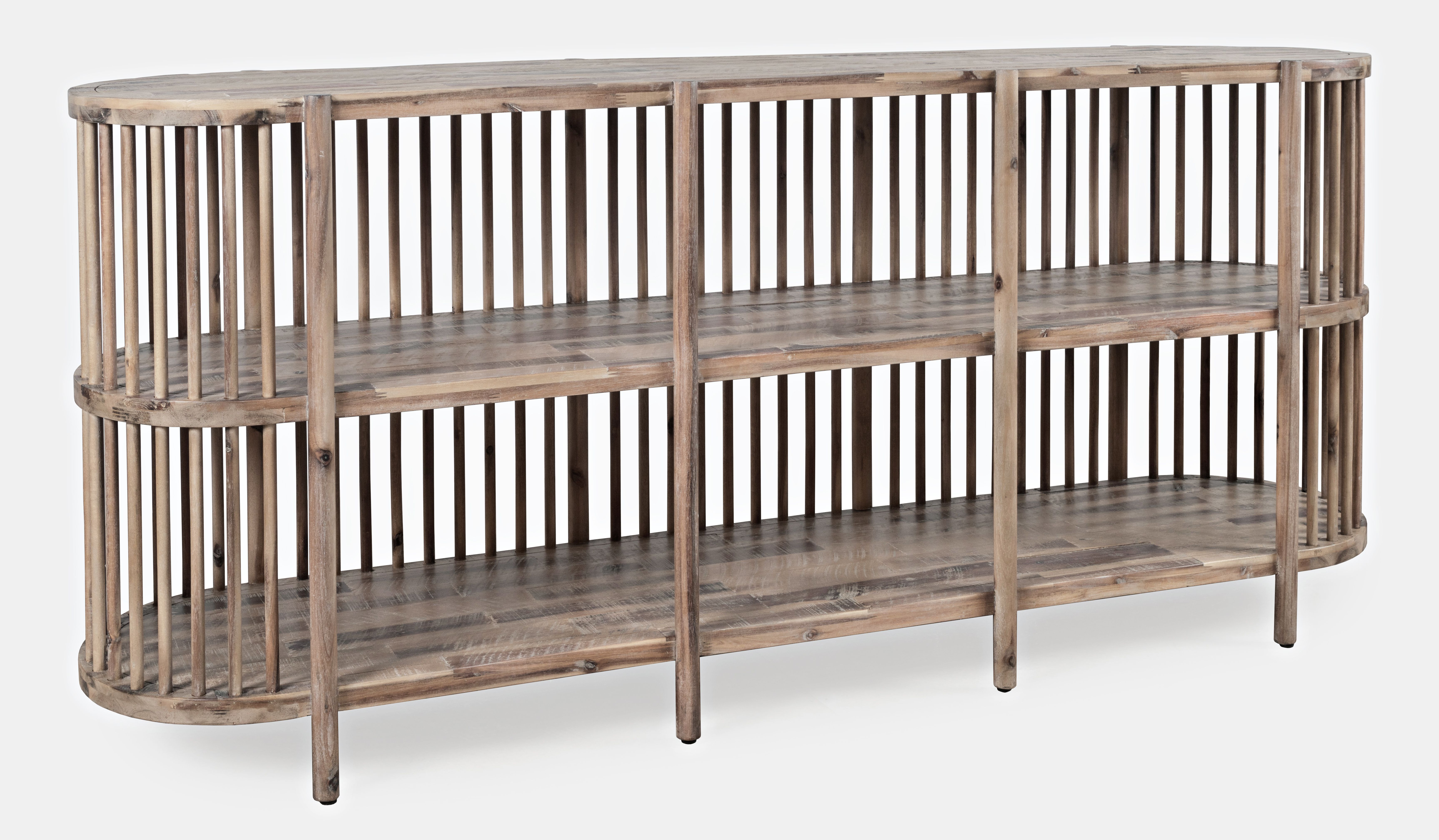 Jofran Furniture Rhapsody Grey Wash Open Storage Sideboard