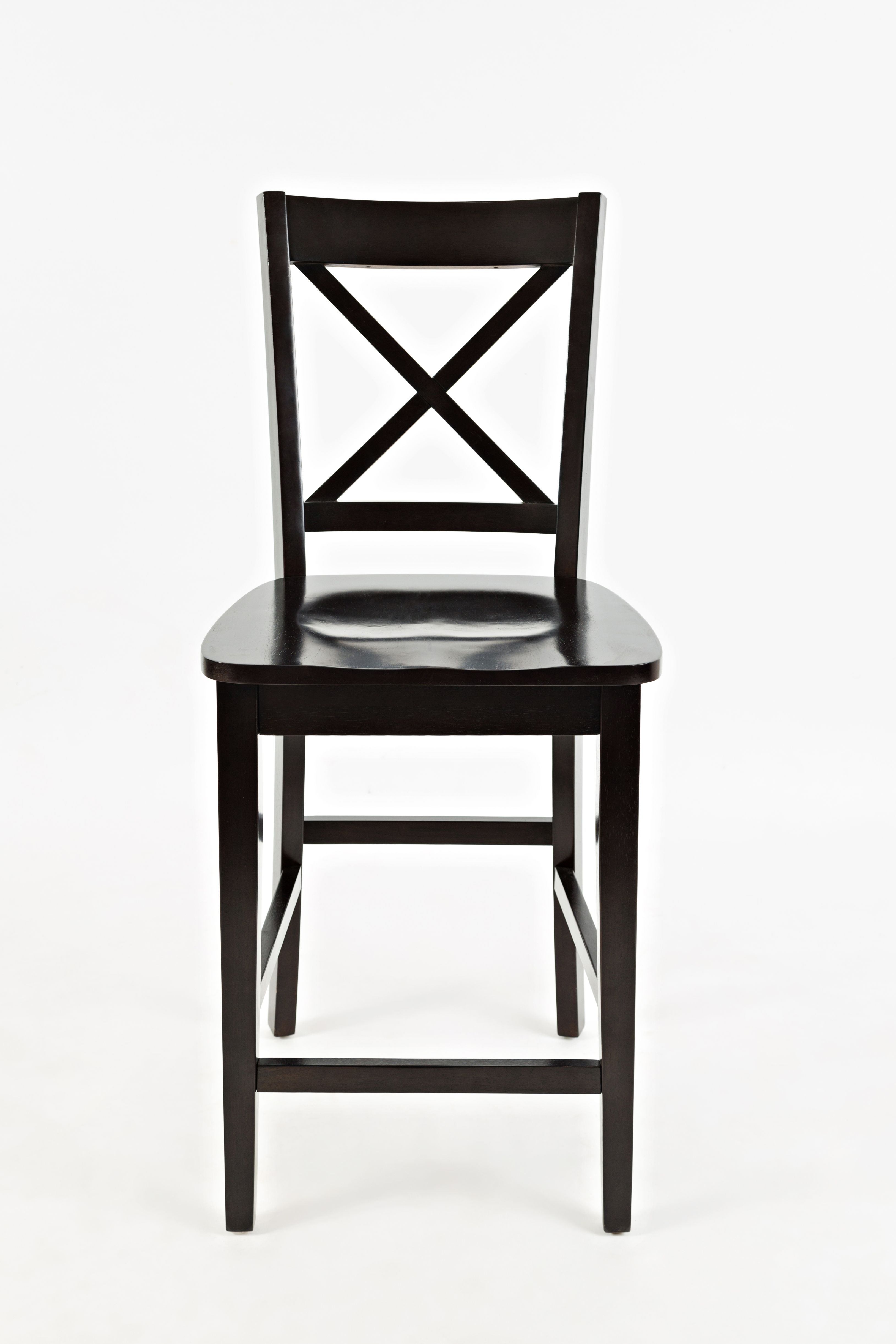 Simplicity Solid Wood Classic X-Back Counter Stool (Set of 2)