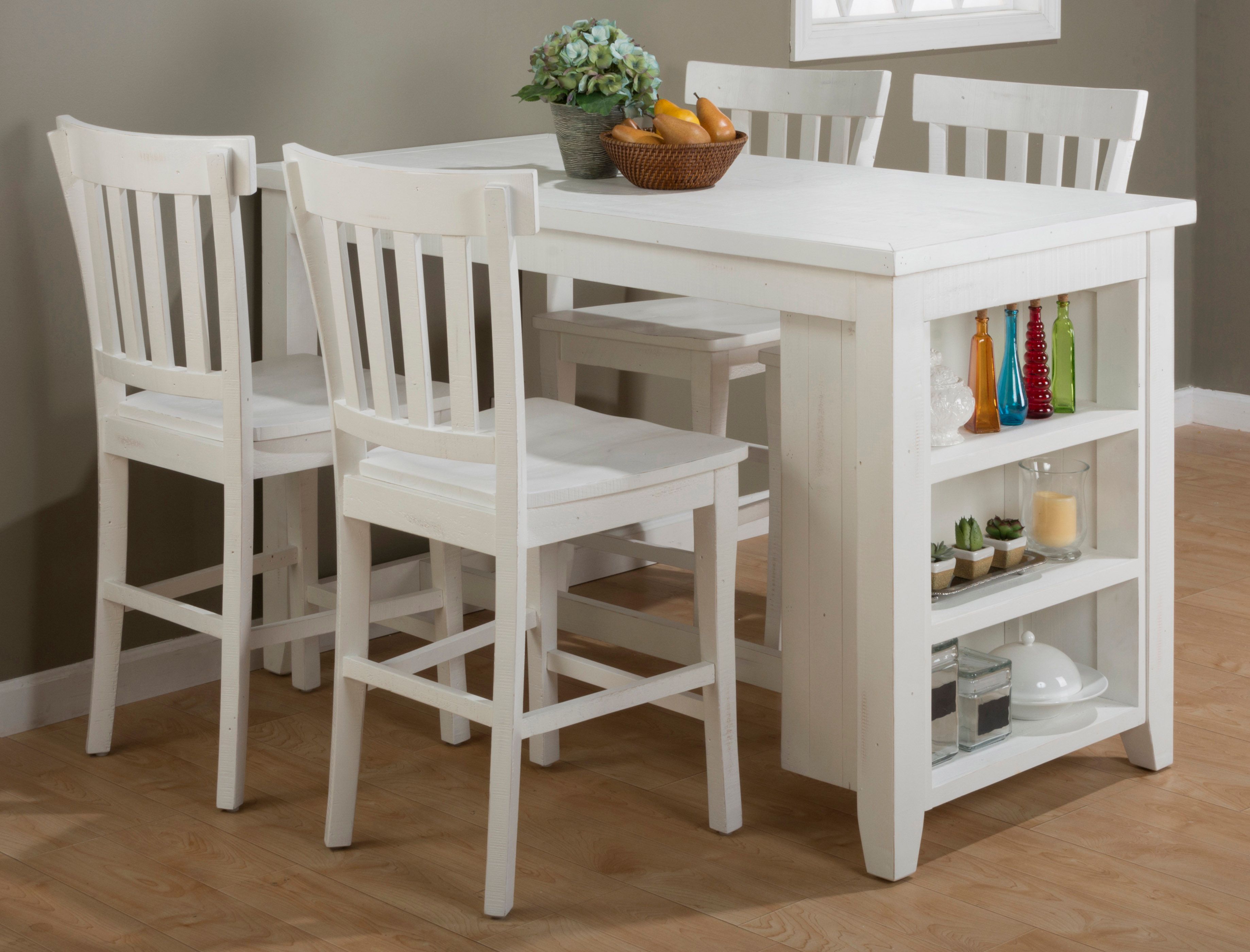 Jofran Furniture Madaket Distressed Off White Counter Height Table