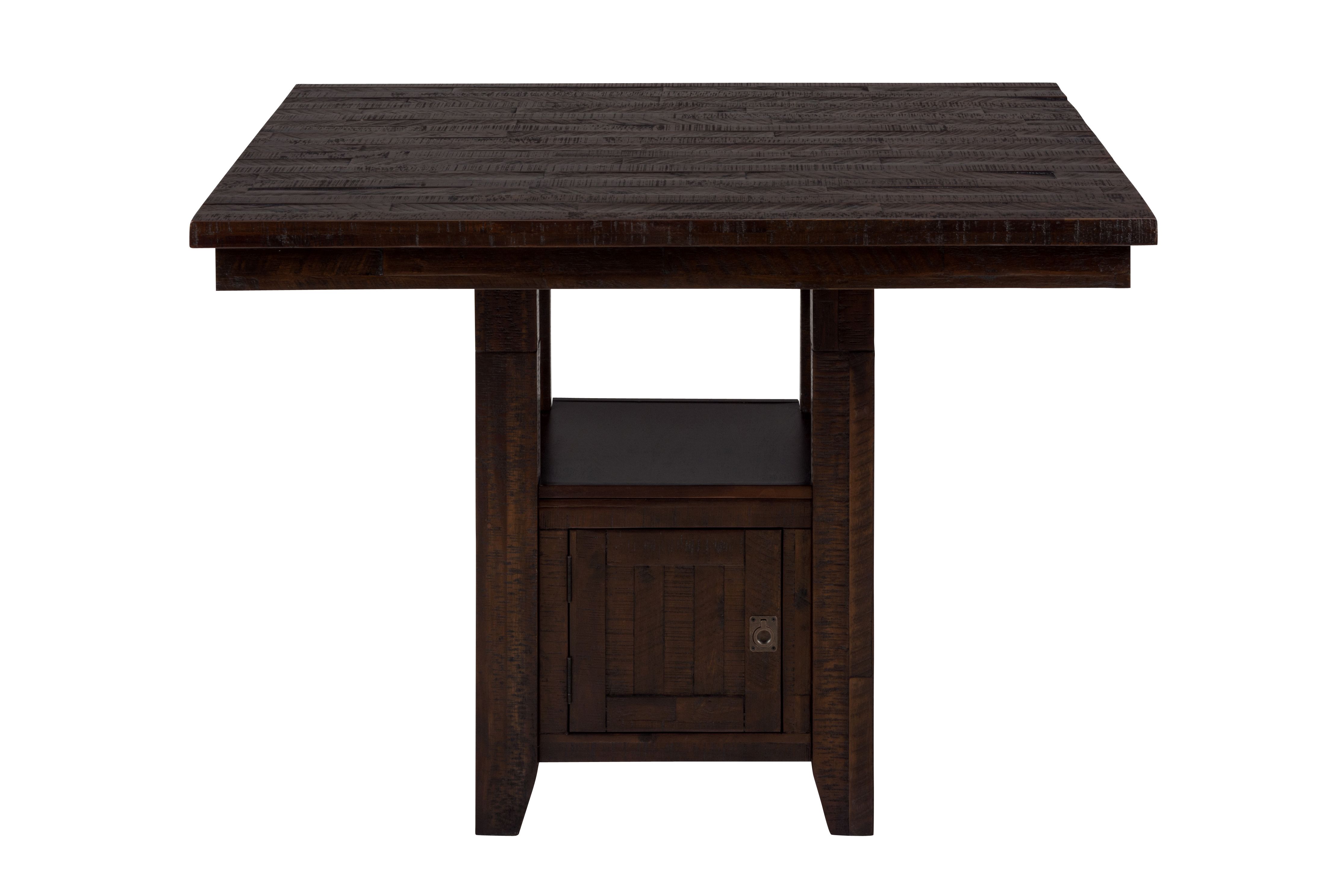 Jofran Furniture Kona Grove Chocolate Dark Brown Storage Pub Table
