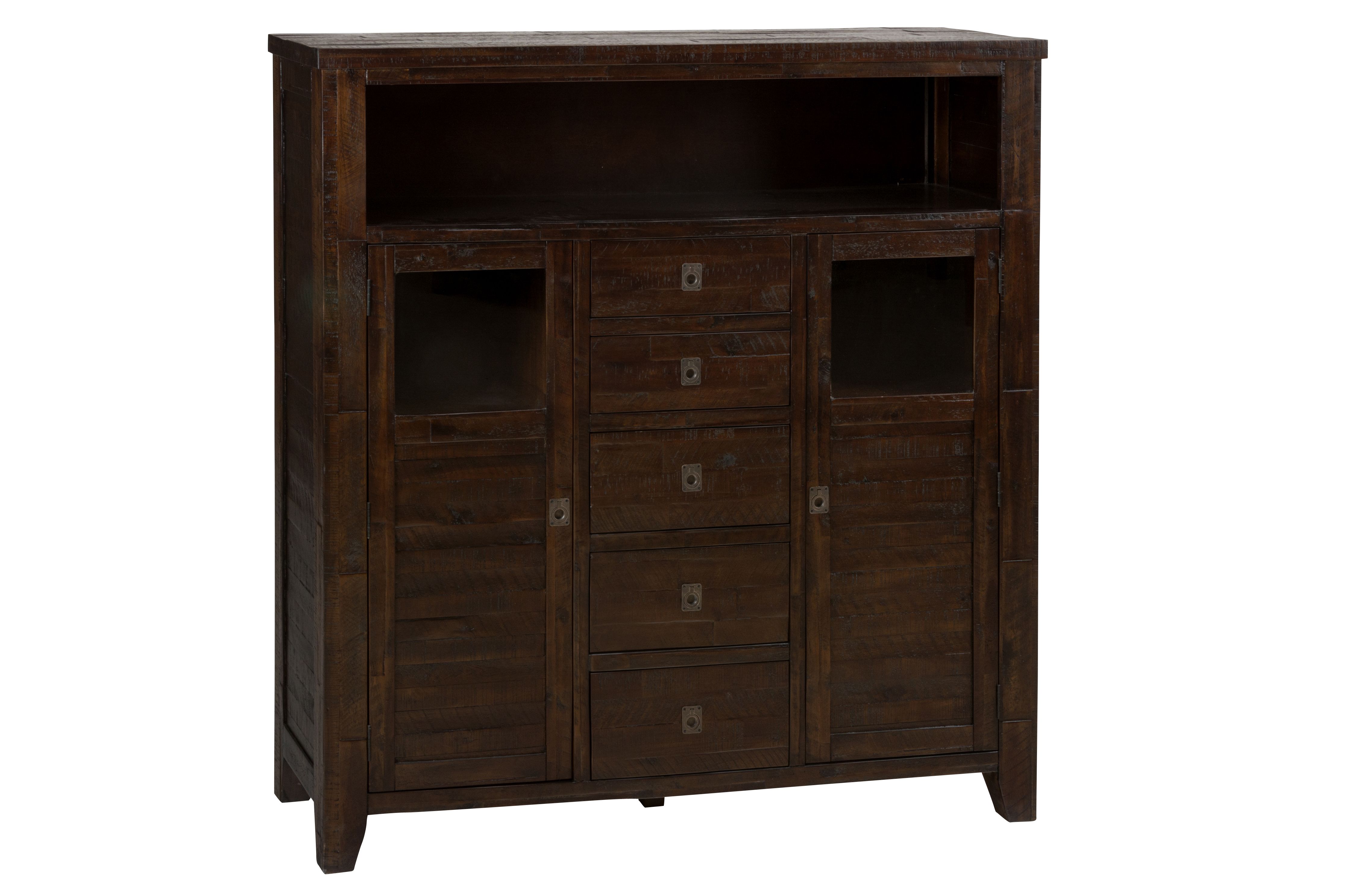 Jofran Furniture Kona Grove Chocolate Dark Brown Cabinet