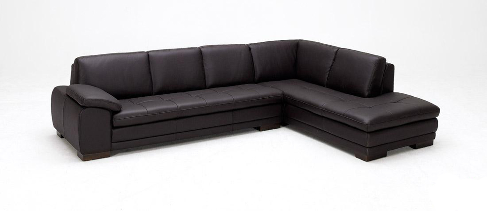 Elite Space Living Nottingham Brown Leather RAF Corner Sectional