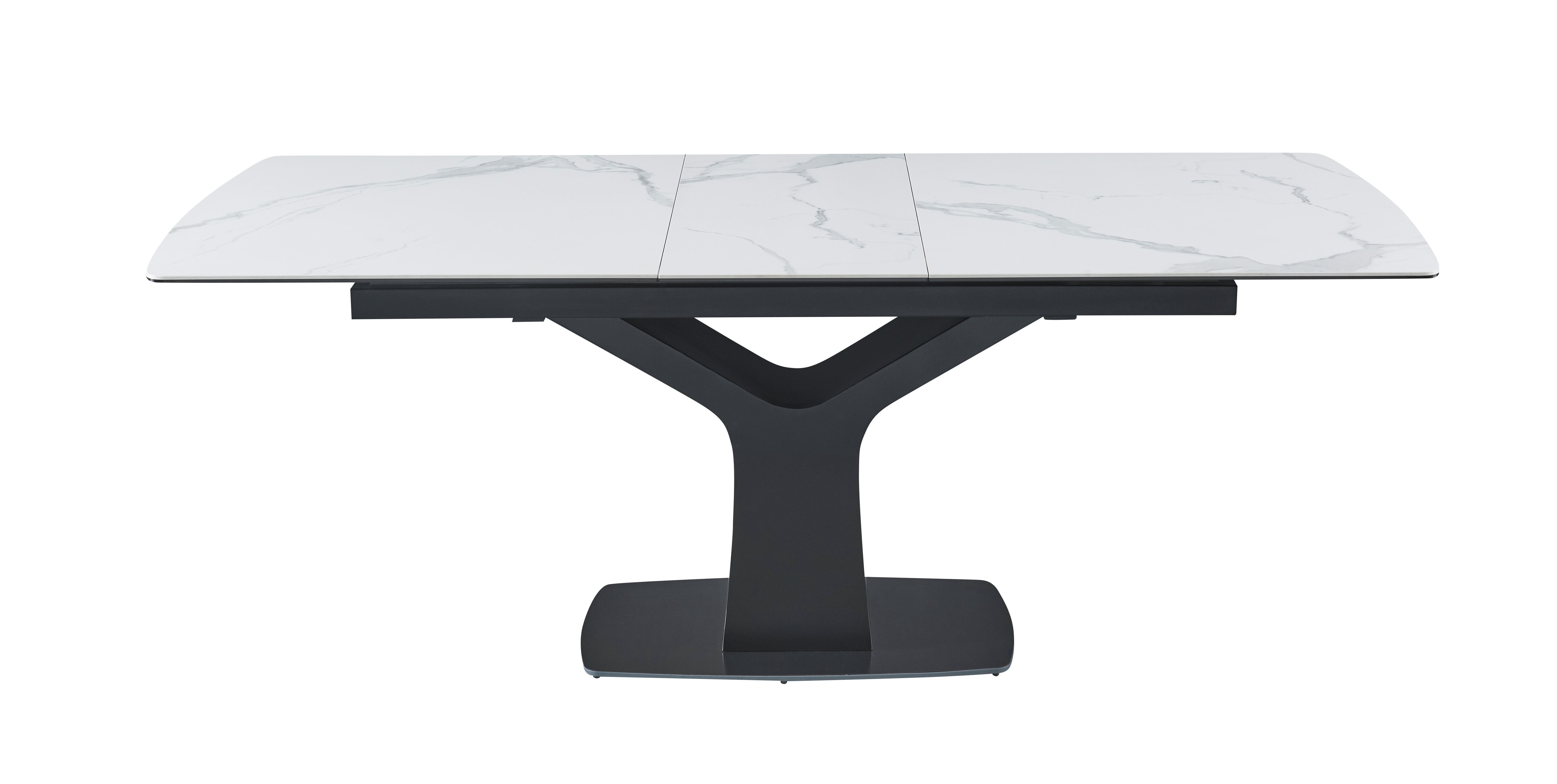 JM Furniture Fiori White Black Extension Dining Table