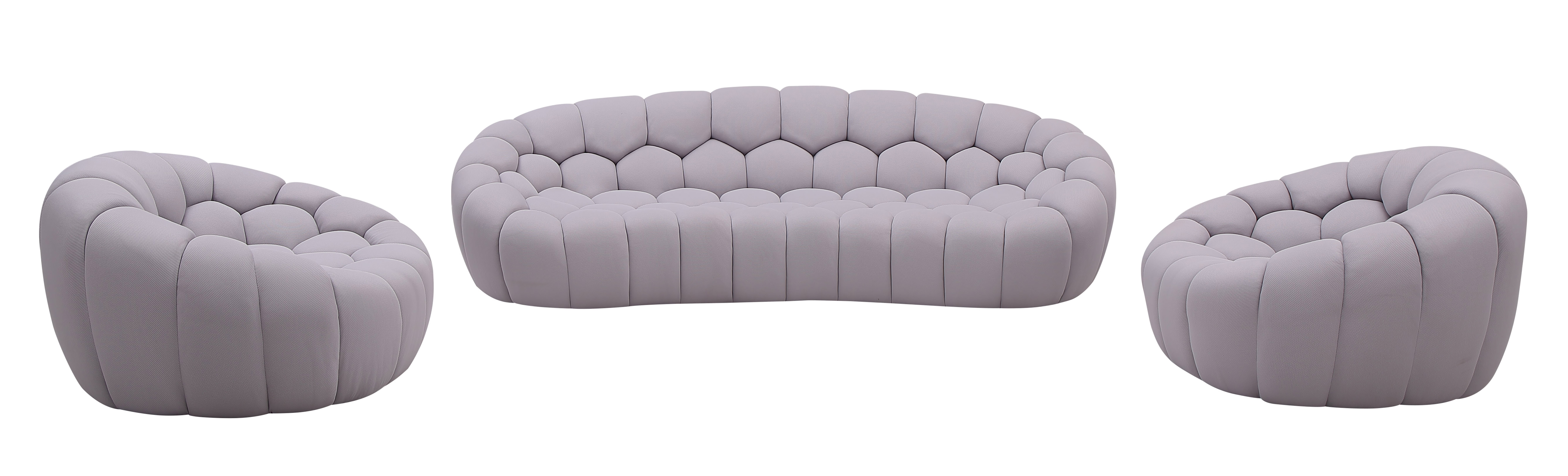 JM Furniture Fantasy Grey 3pc Living Room Set