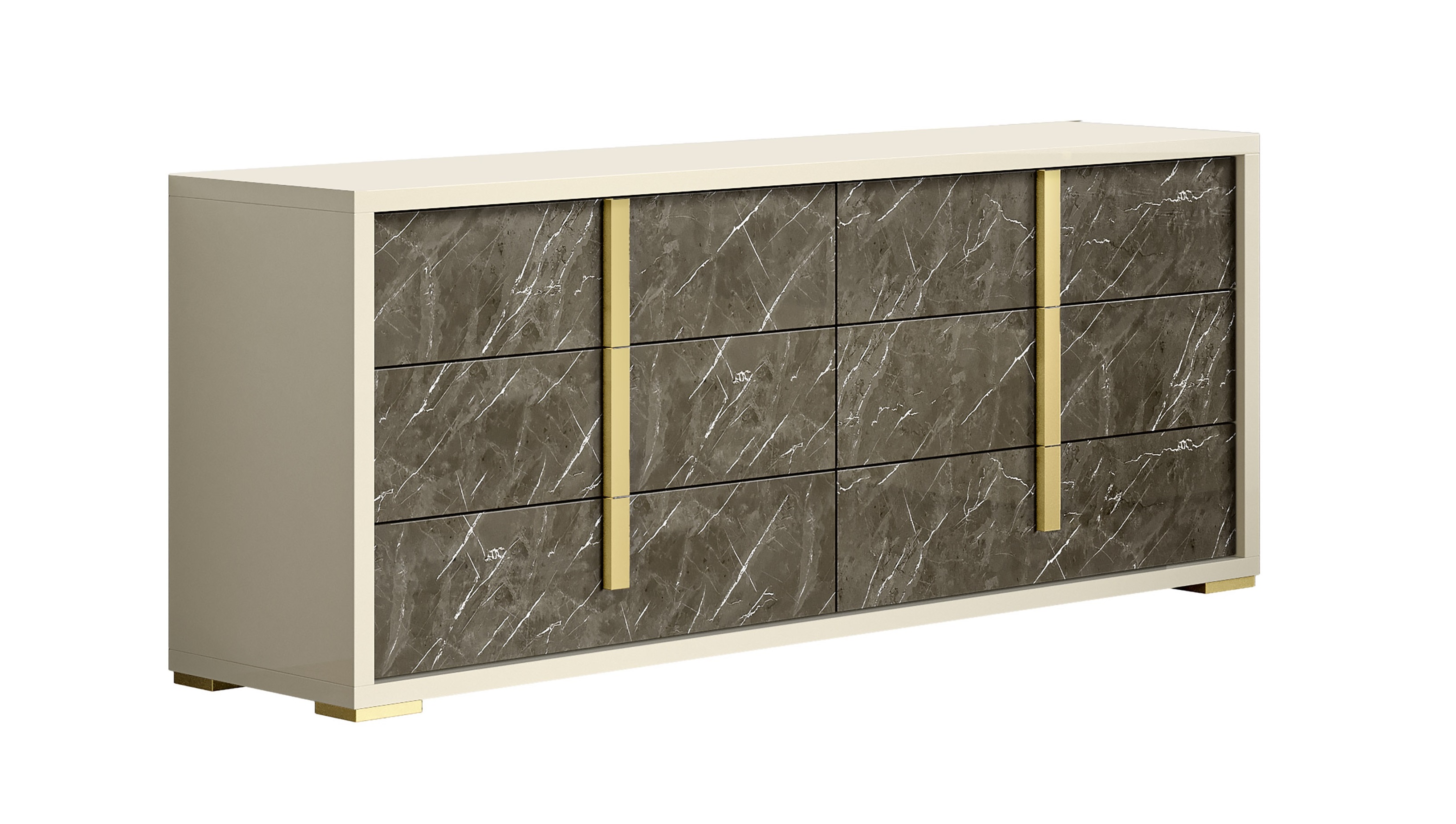 JM Furniture Sonia Pearl Metallic Dresser