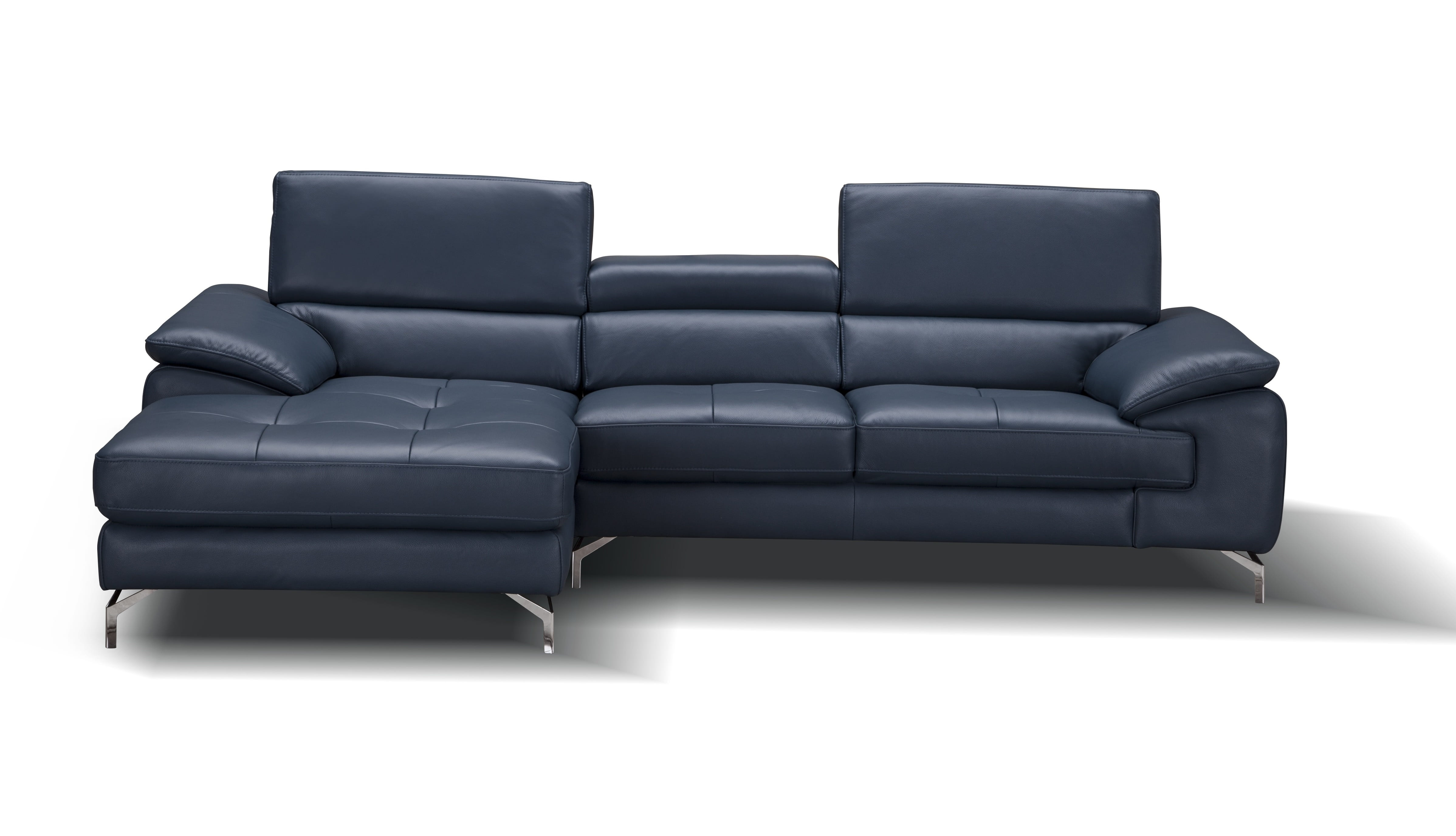 Elite Space Living Belfast Blue Leather LAF Mini Sectional