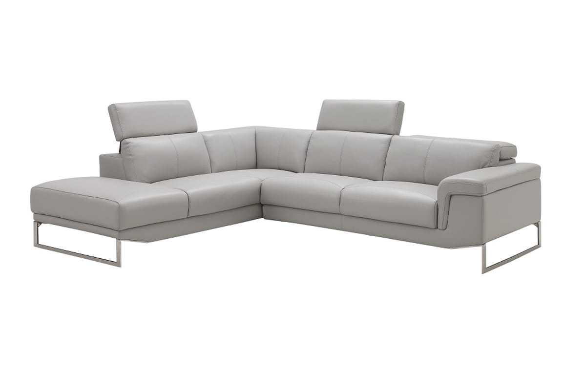 JM Furniture Athena Light Grey LAF Sectional