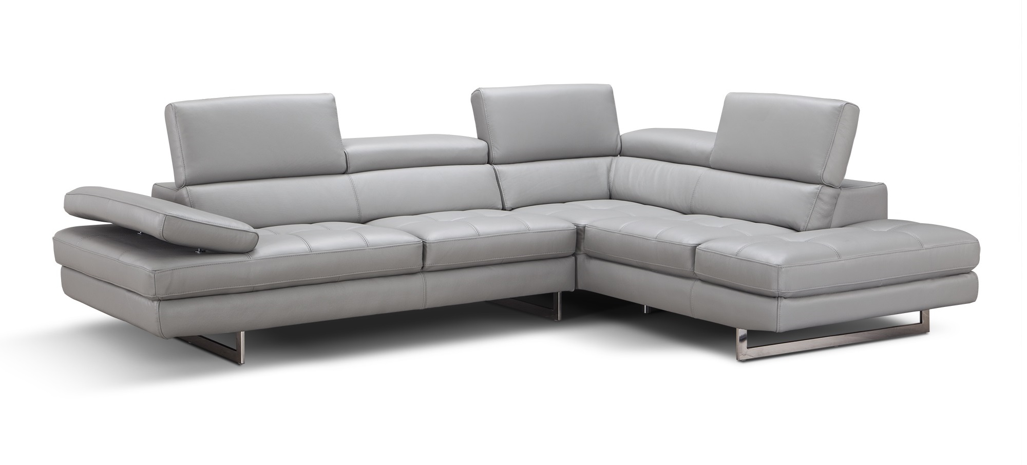 JM Furniture Aurora Light Grey RAF Sectional