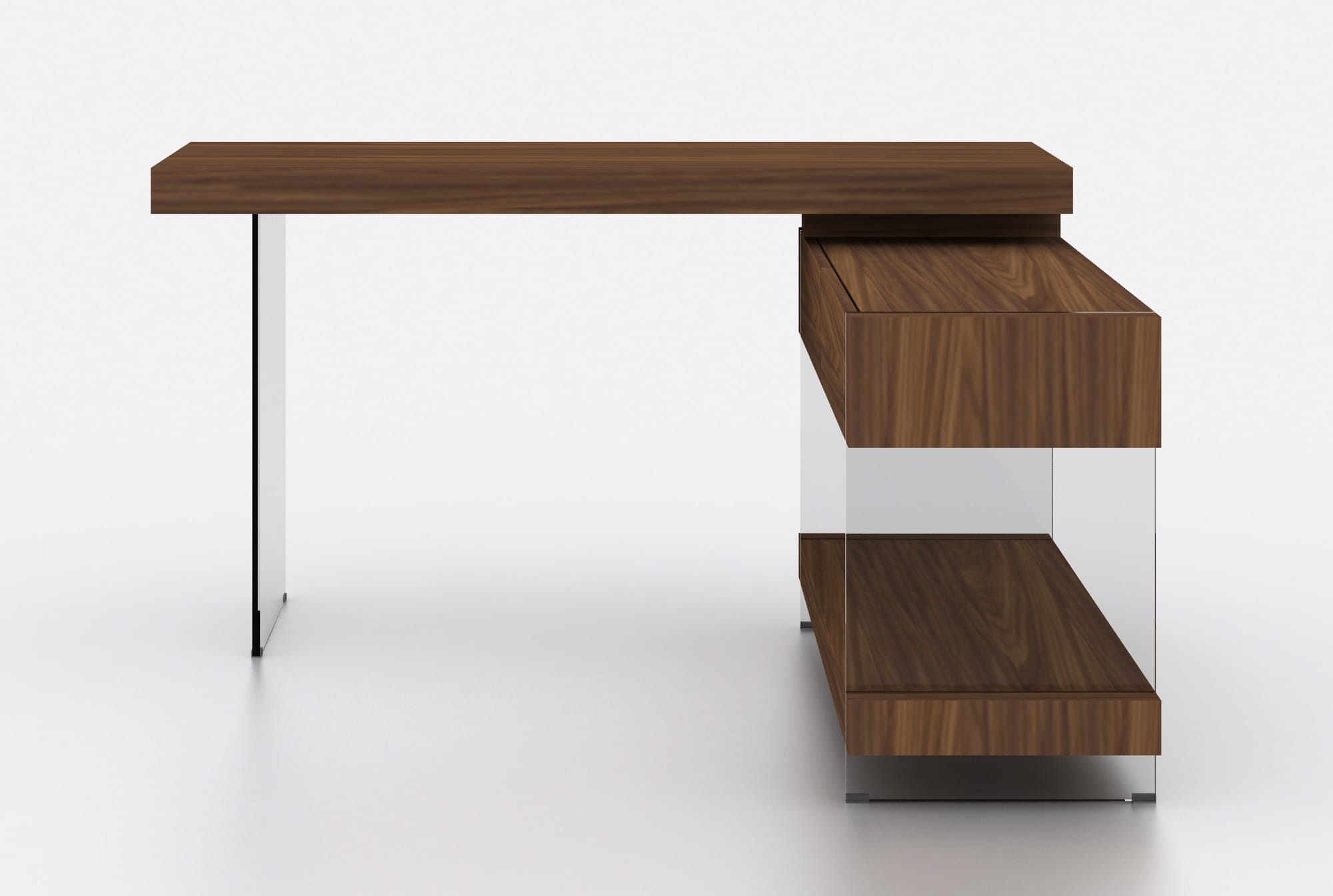 JM Furniture Elm Walnut Desk