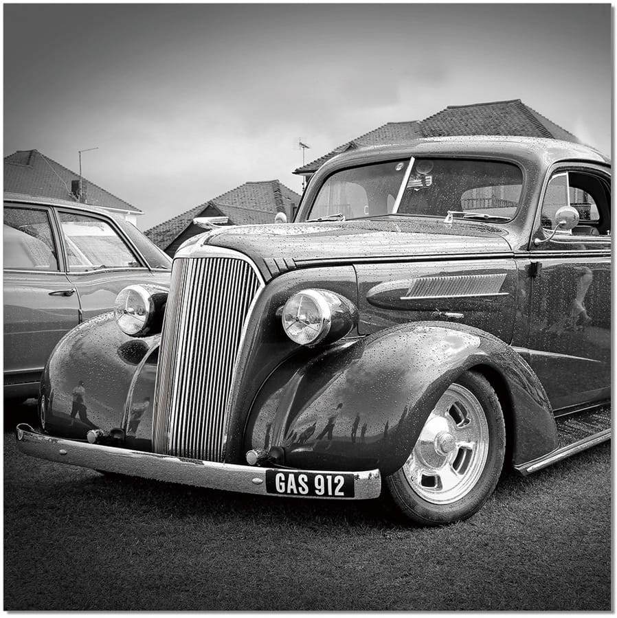 JM Furniture Black White Classic Car Wall Art JNM-18198