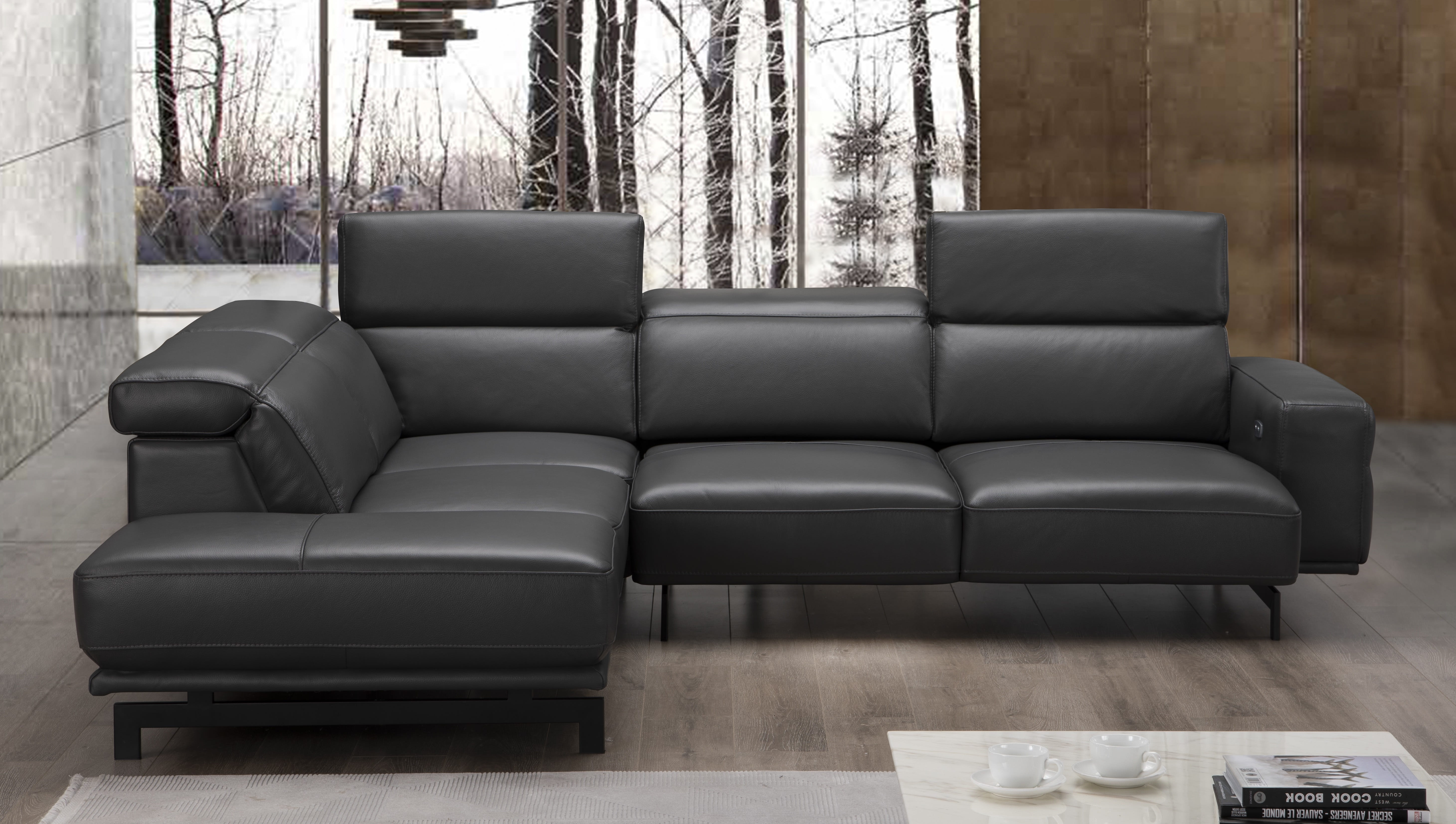 JM Furniture Davenport Slate Grey LAF Sectional