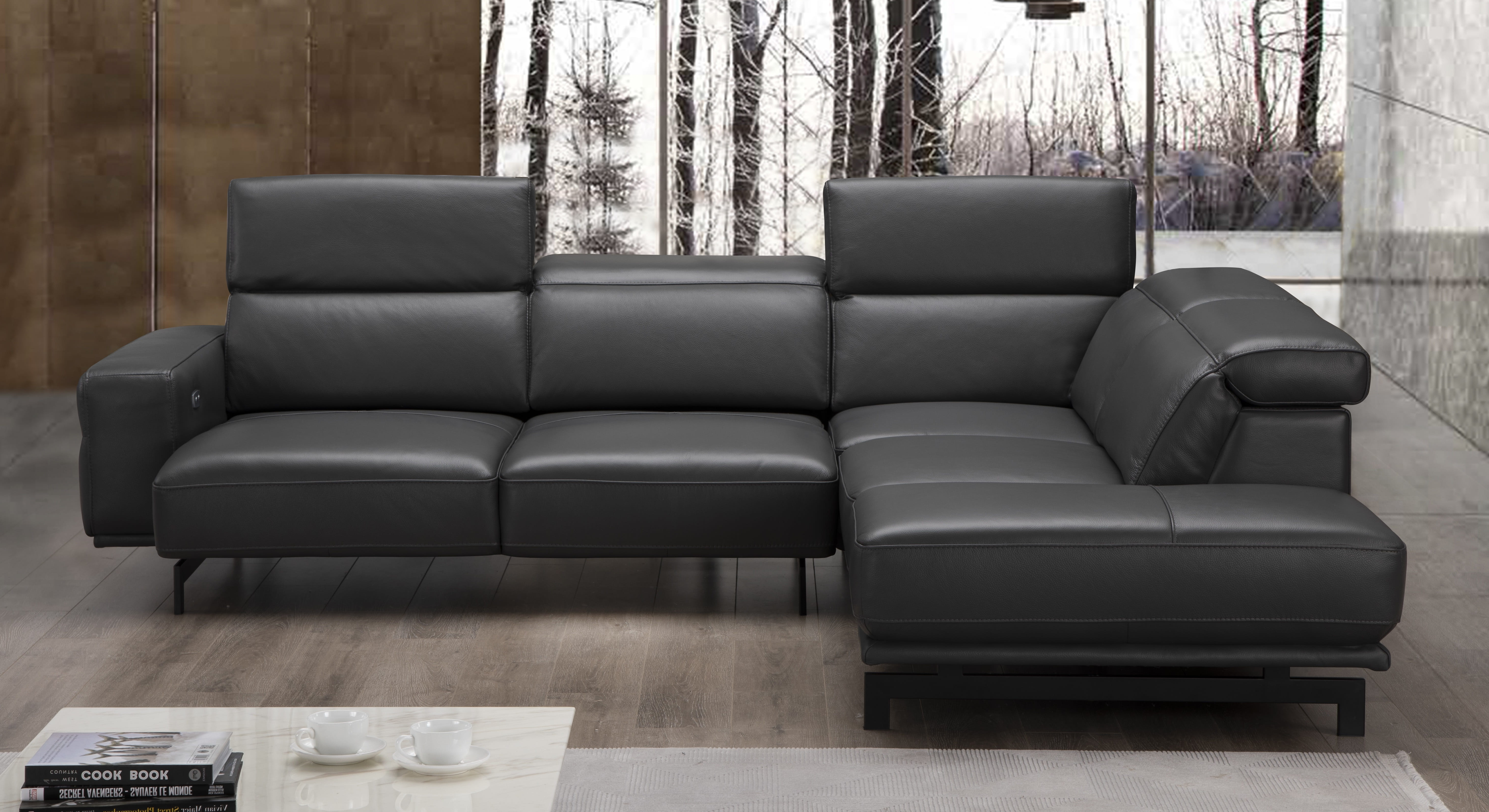 JM Furniture Davenport Slate Grey RAF Sectional