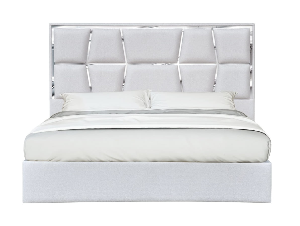 JM Furniture Degas Silver Grey Queen Bed