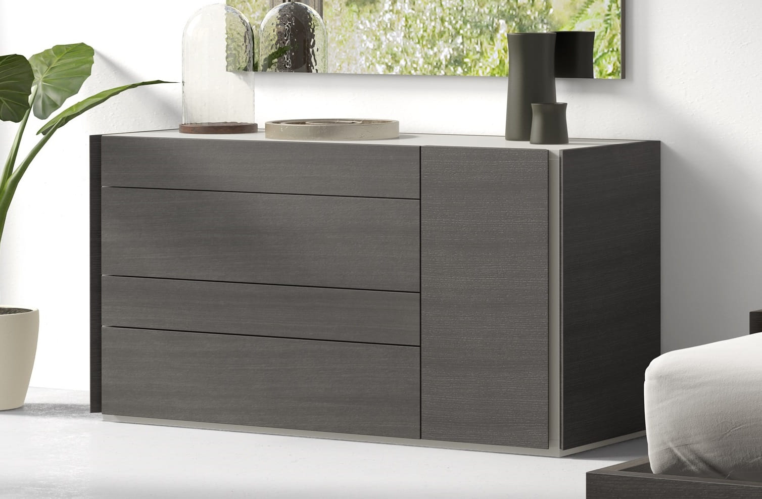 JM Furniture Faro Wenge Light Grey Dresser