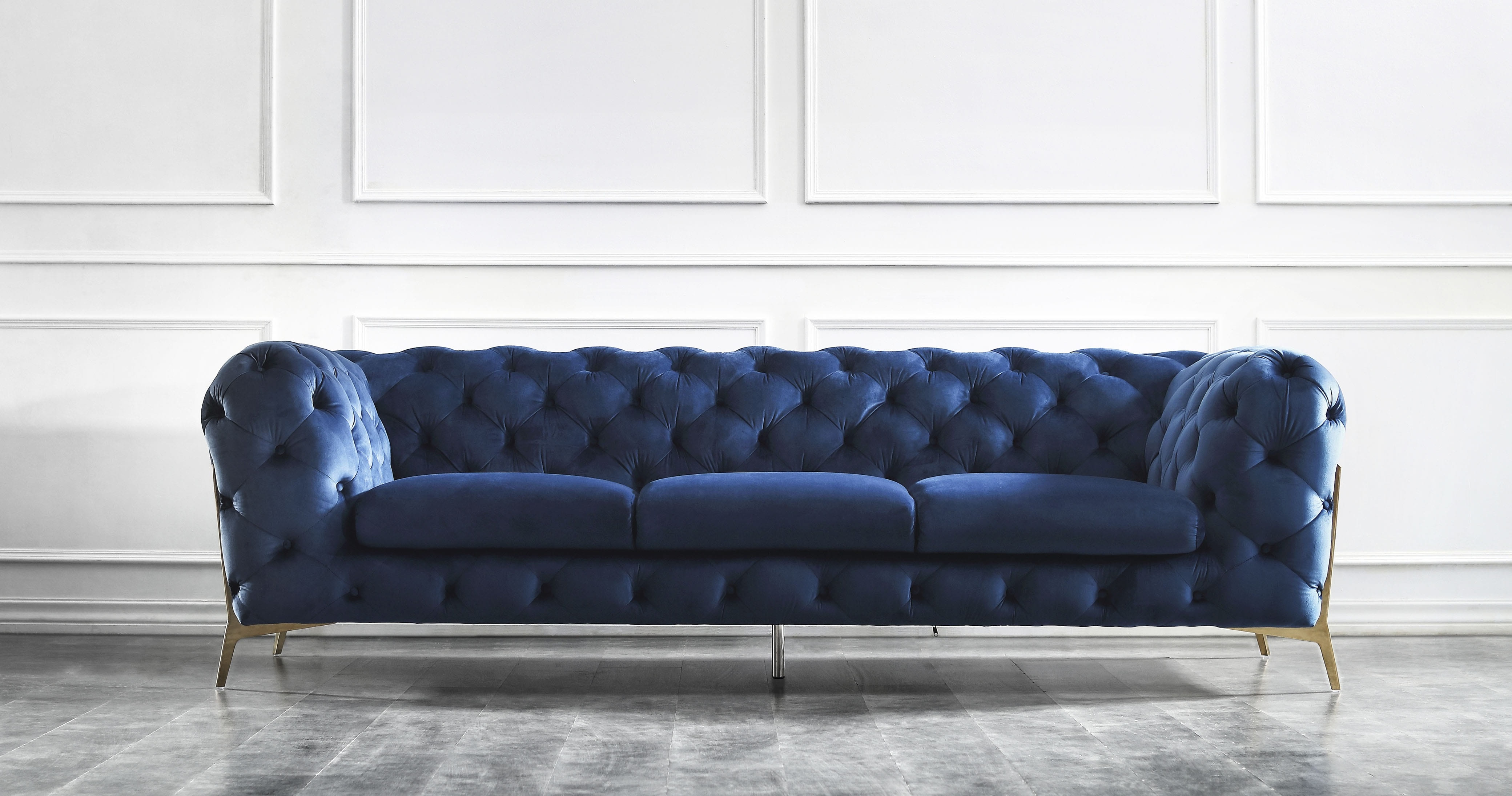 Elite Space Living Luton Blue Sofa