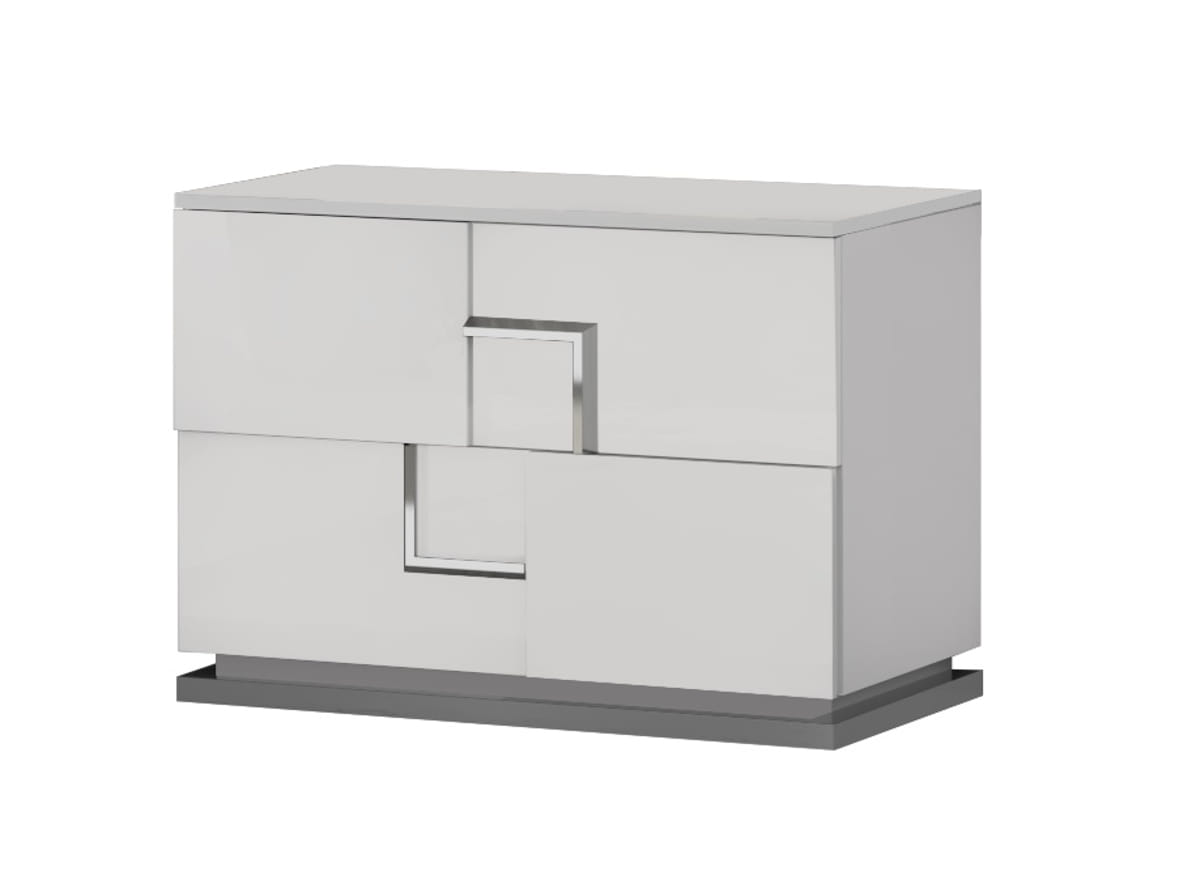 JM Furniture Infinity White Premium Night Stand