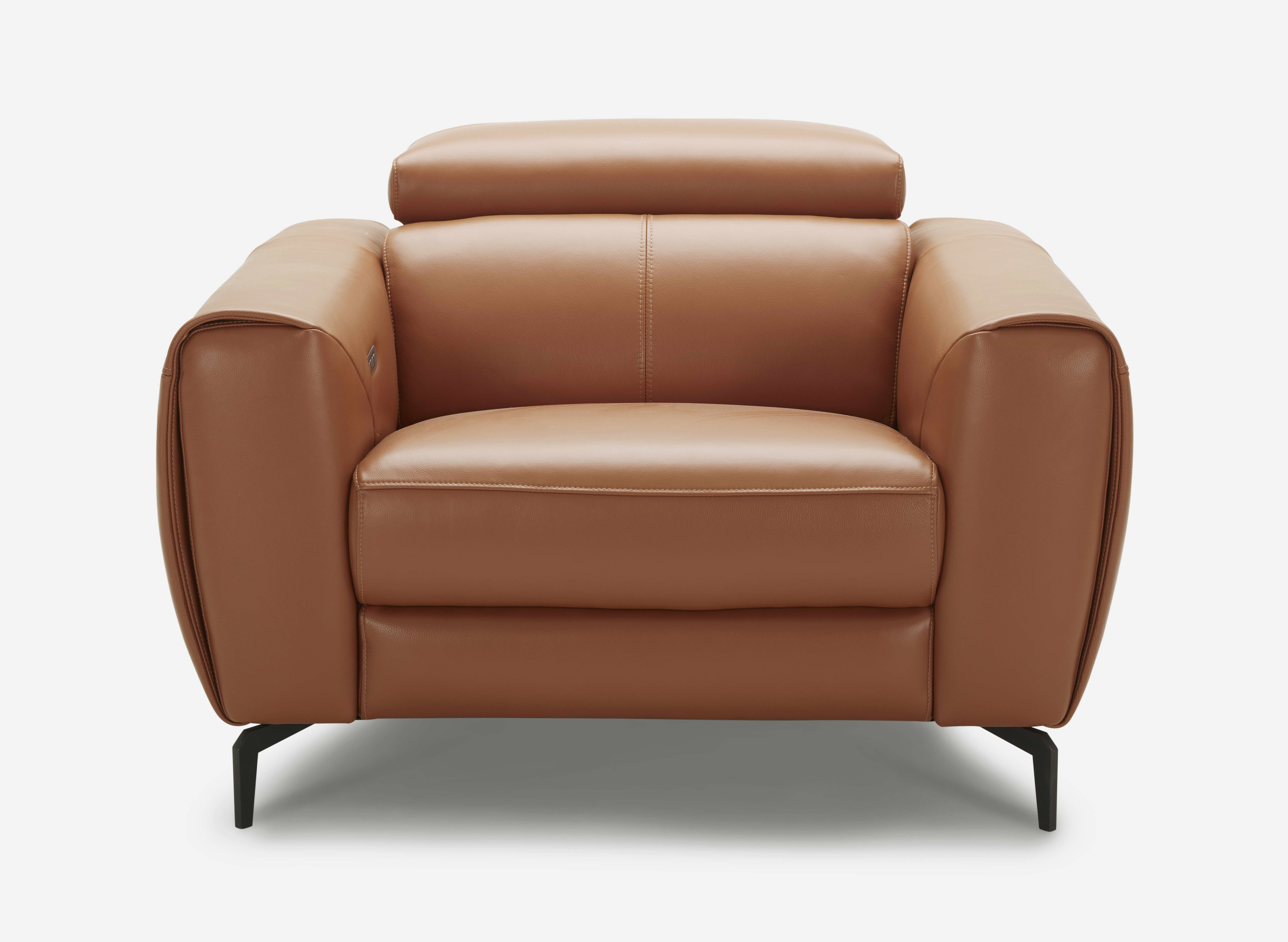 JM Furniture Lorenzo Caramel Leather Chair