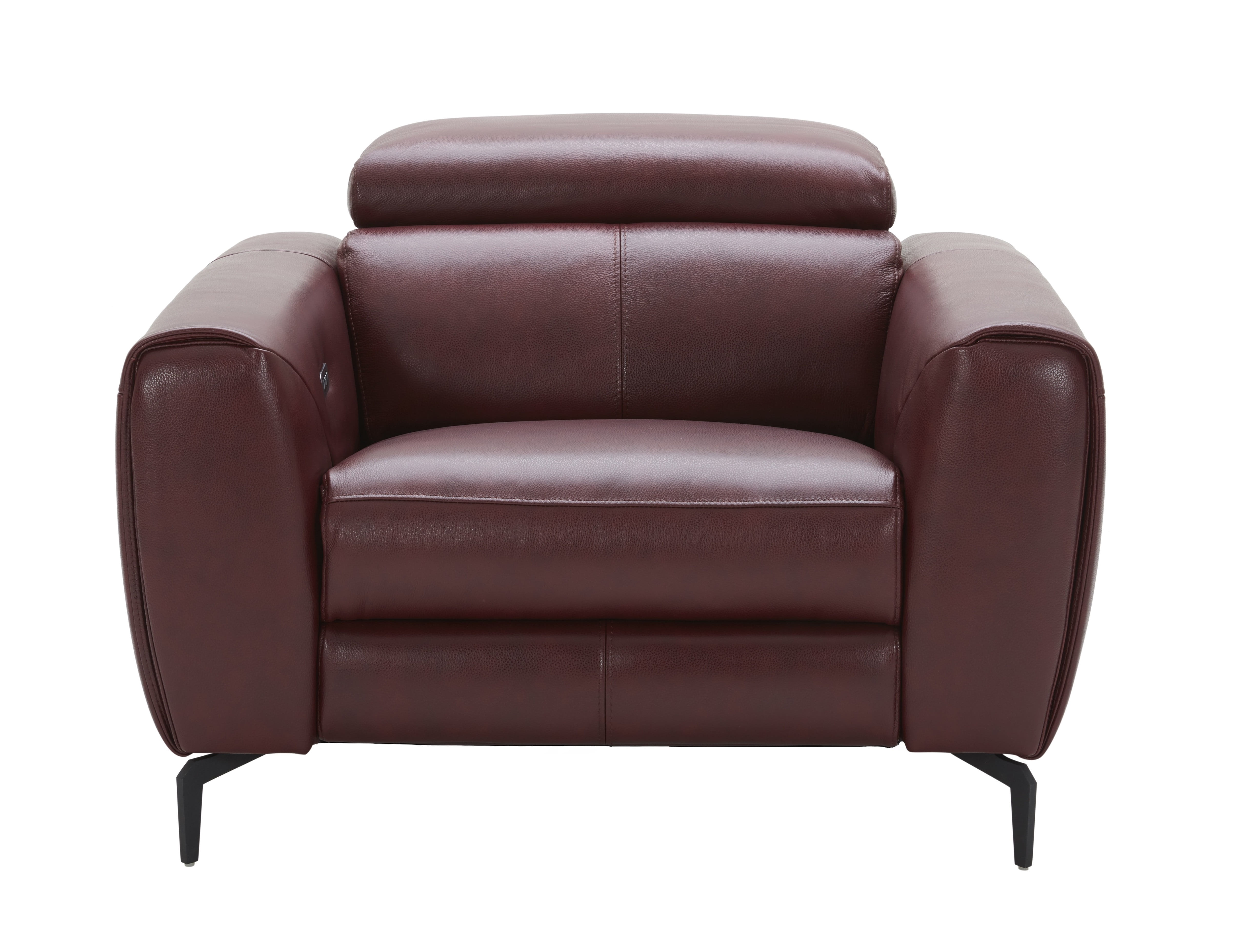 JM Furniture Lorenzo Merlot Leather Chair