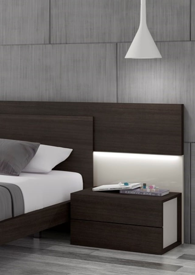 JM Furniture Maia Light Grey Wenge Night Stand
